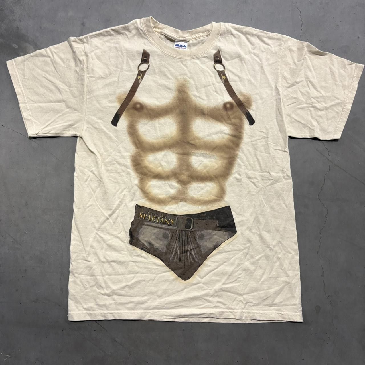Vintage Crazy Vintage Y2K/2000s Meet the Spartans Movie Promotional White Tee! Size US L / EU 52-54 / 3 - 1 Thumbnail
