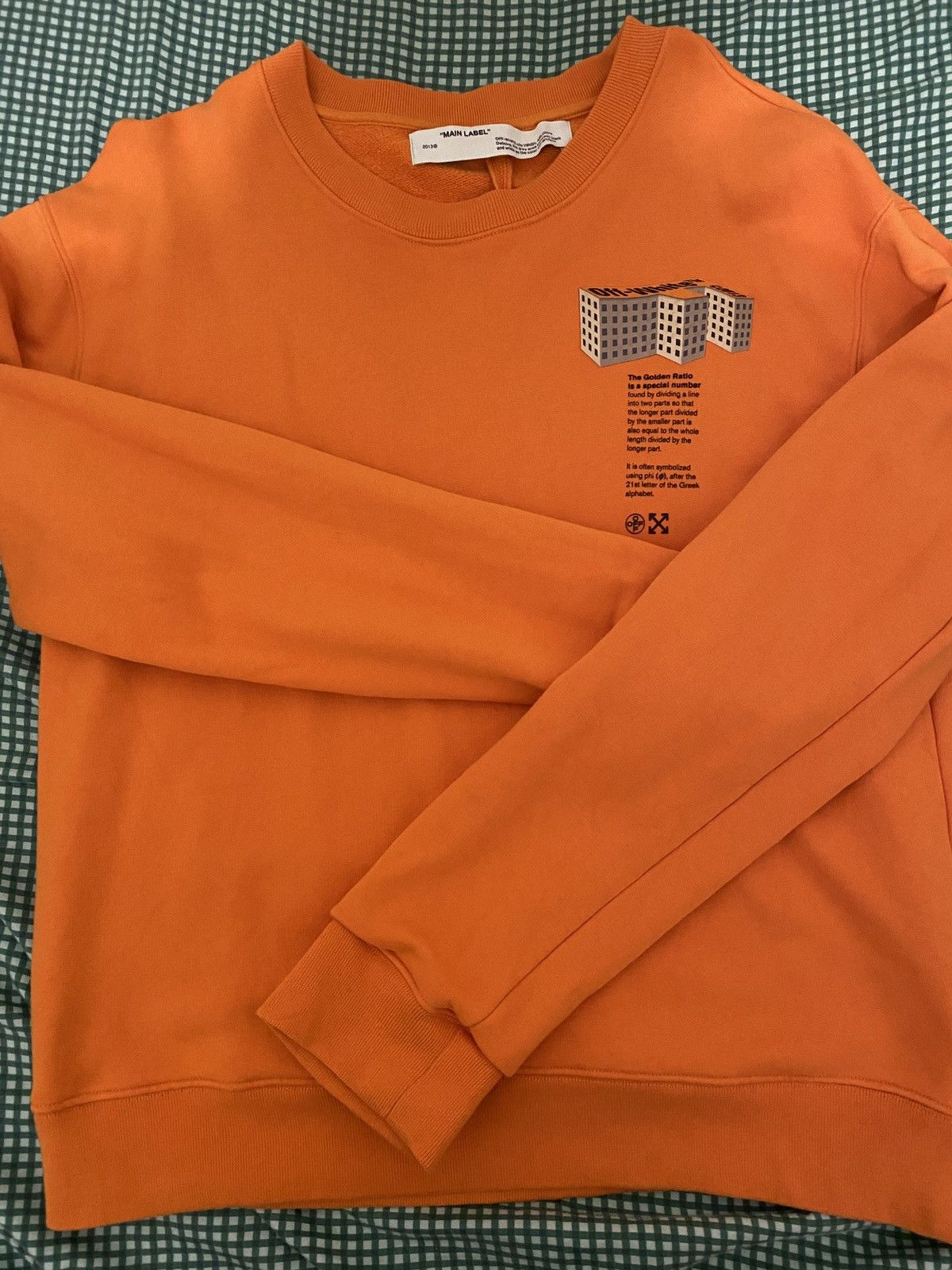 image of Off White Off-White Golden Ration Sweat Size XL in Orange, Men's