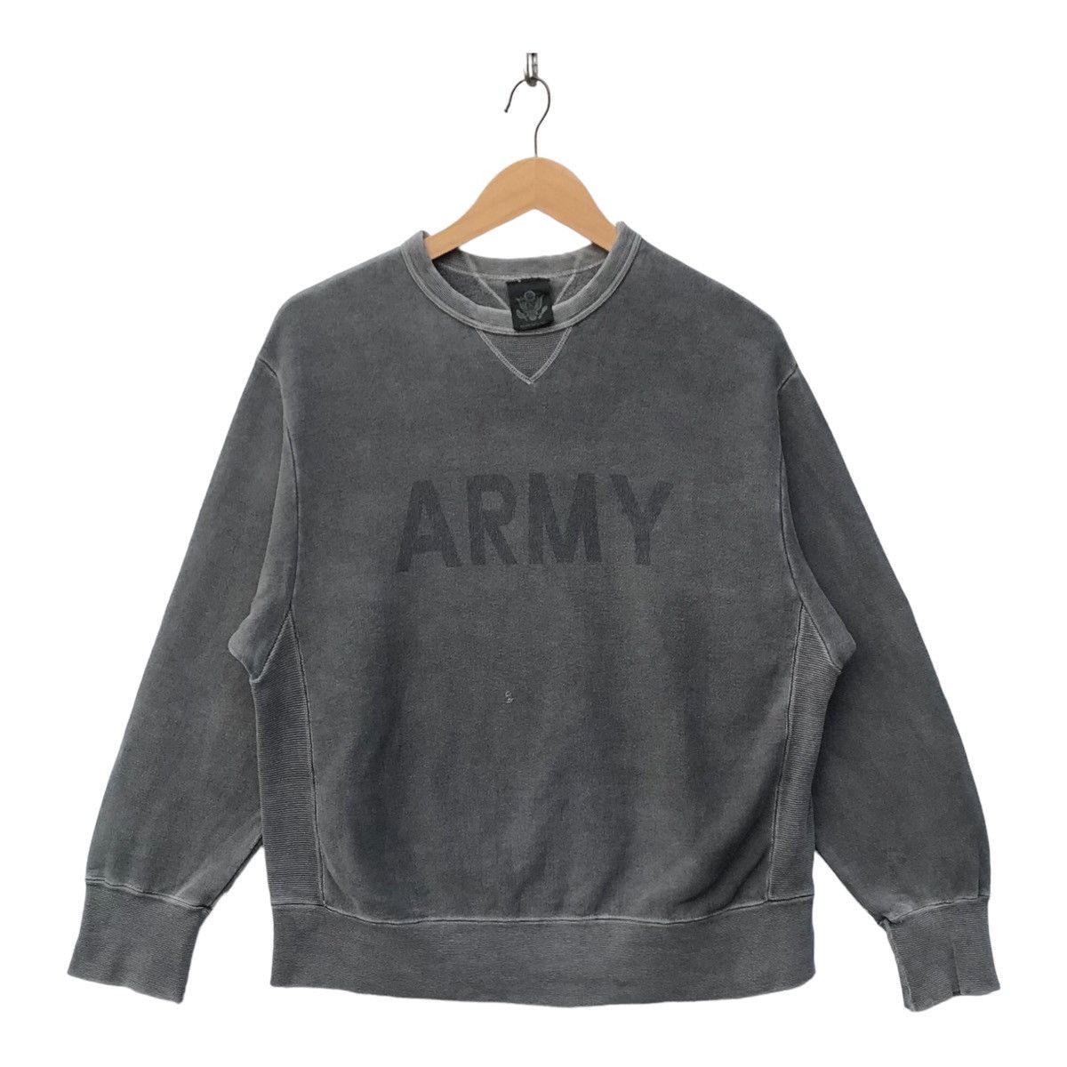 Vintage Vintage Faded Army Sweatshirt Military Sweater Size US M / EU 48-50 / 2 - 1 Thumbnail