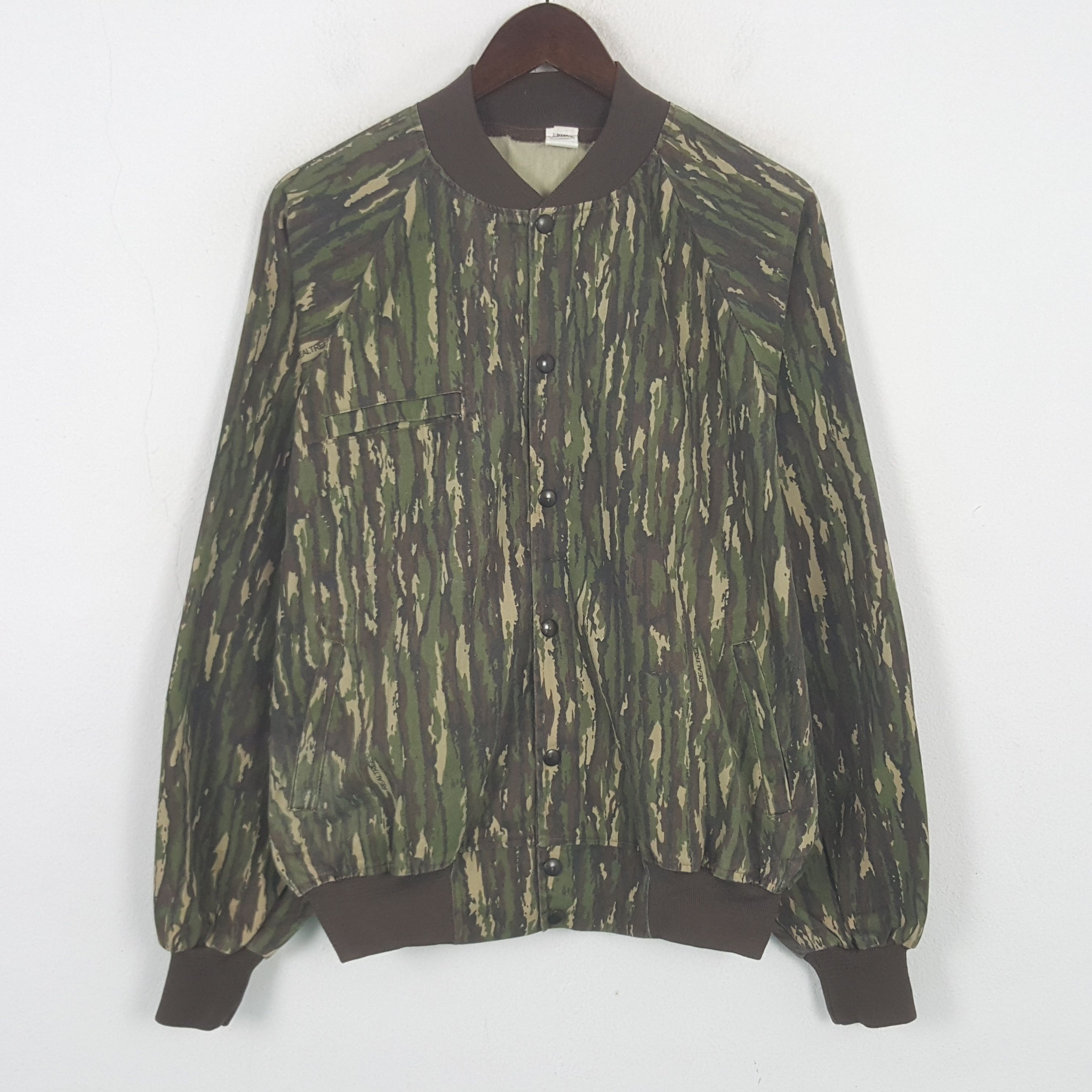Japanese Brand Vintage Real Tree Bomber Zipper Jacket Size US L / EU 52-54 / 3 - 1 Thumbnail