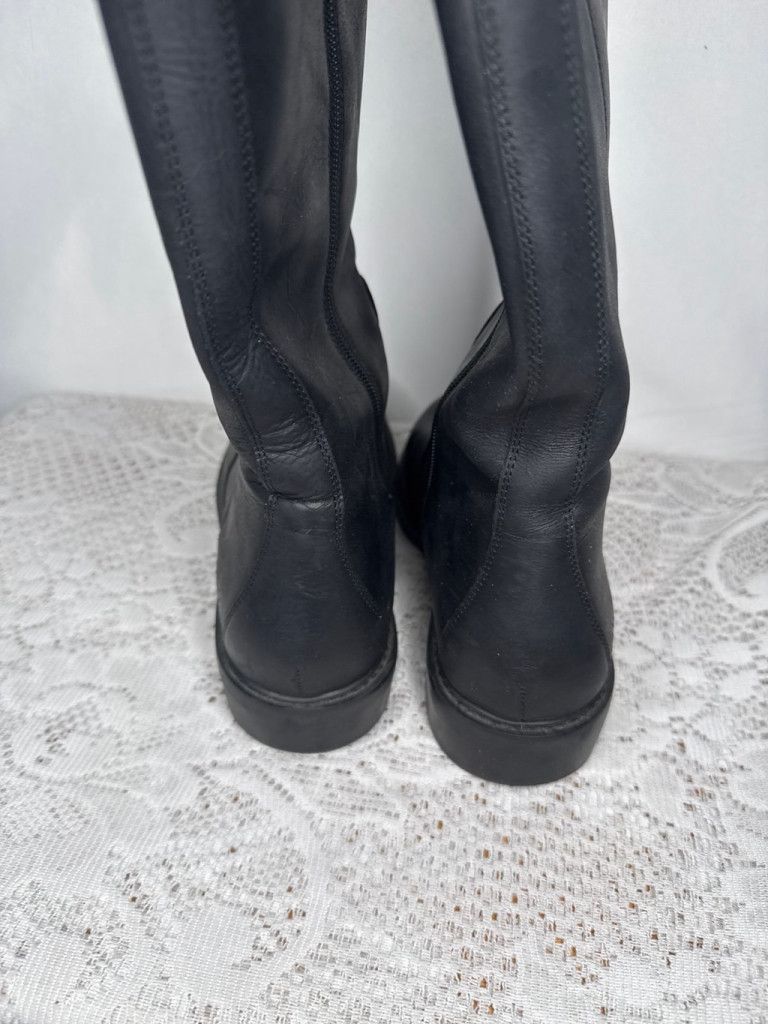 Lucky Brand Lucky Brand Quinn3 black leather knee high zip up boots sz 7 Size US 7 / IT 37 - 6 Thumbnail