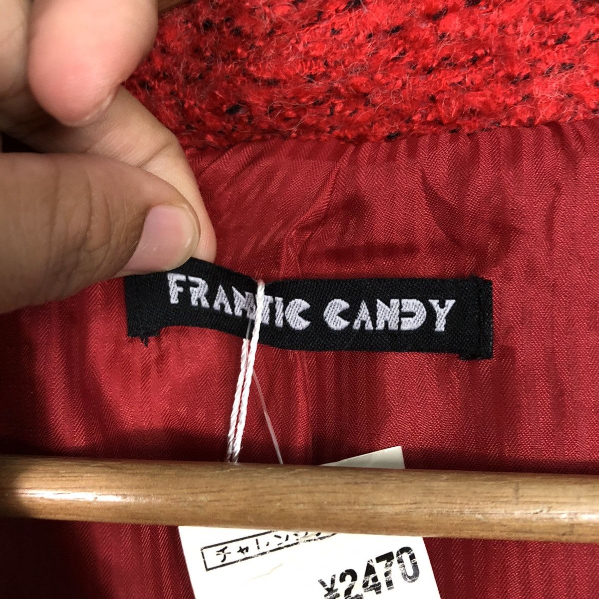 Japanese Brand Frantic Candy Red Wool Moto Jacket with Belt Issey Miyake Size M / US 6-8 / IT 42-44 - 20 Thumbnail
