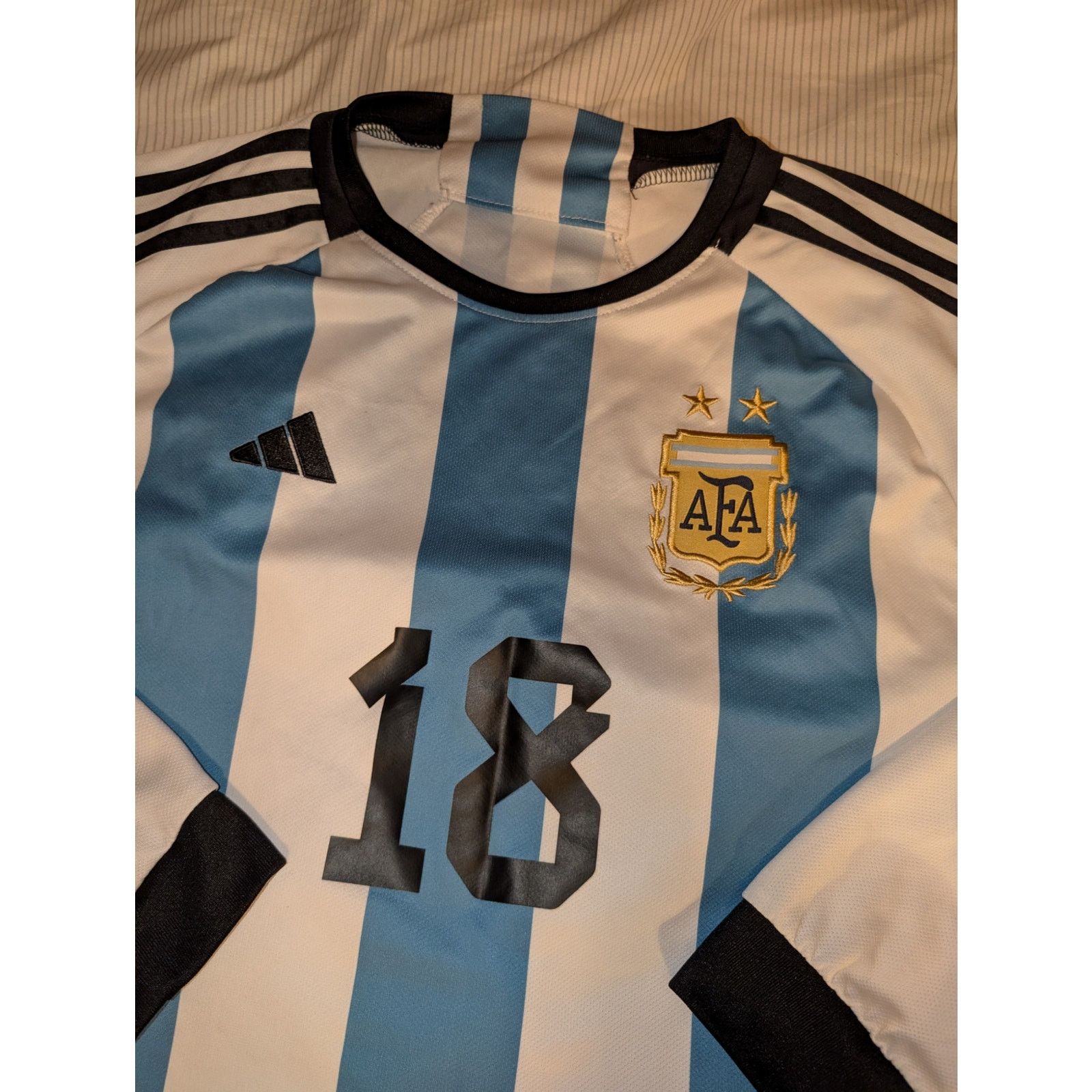 Adidas Adidas Argentina Soccer AFA Jersey XL Slim #18 Trippymane Size US XL / EU 56 / 4 - 3 Thumbnail