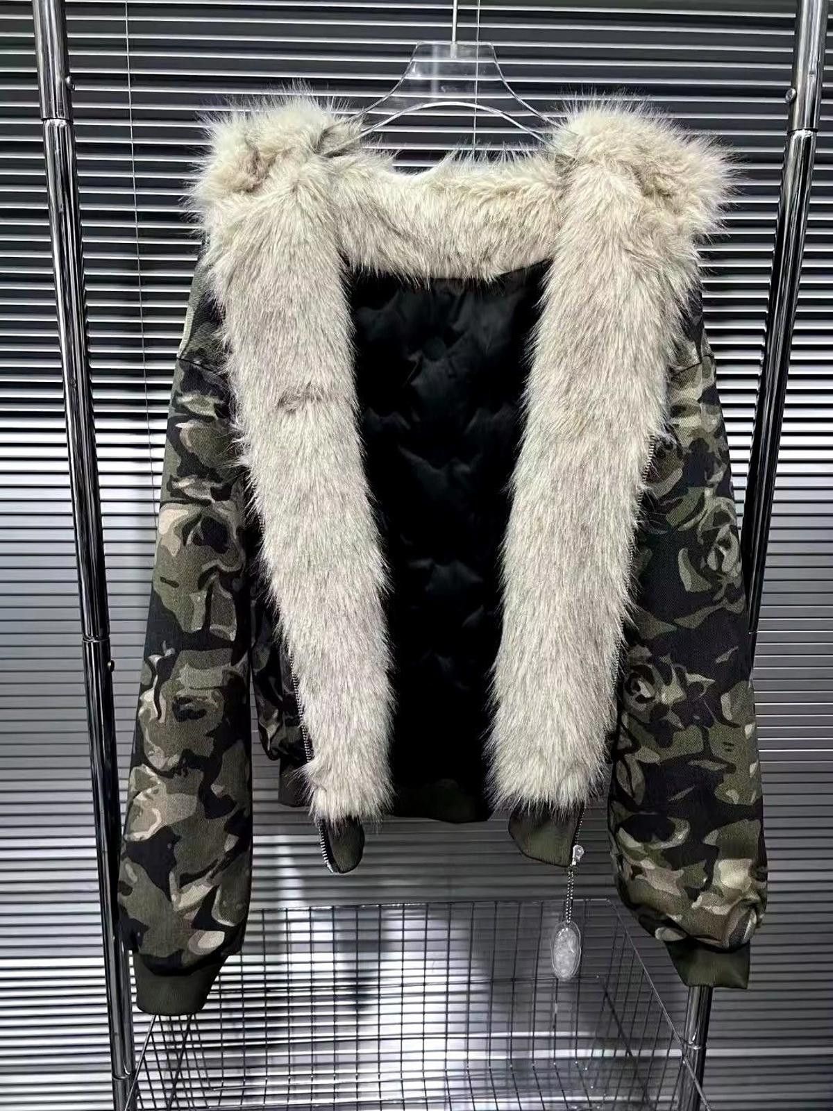 Japanese Brand Camo Zip-Up Hoodie with Faux Fur Lining Size US M / EU 48-50 / 2 - 8 Thumbnail