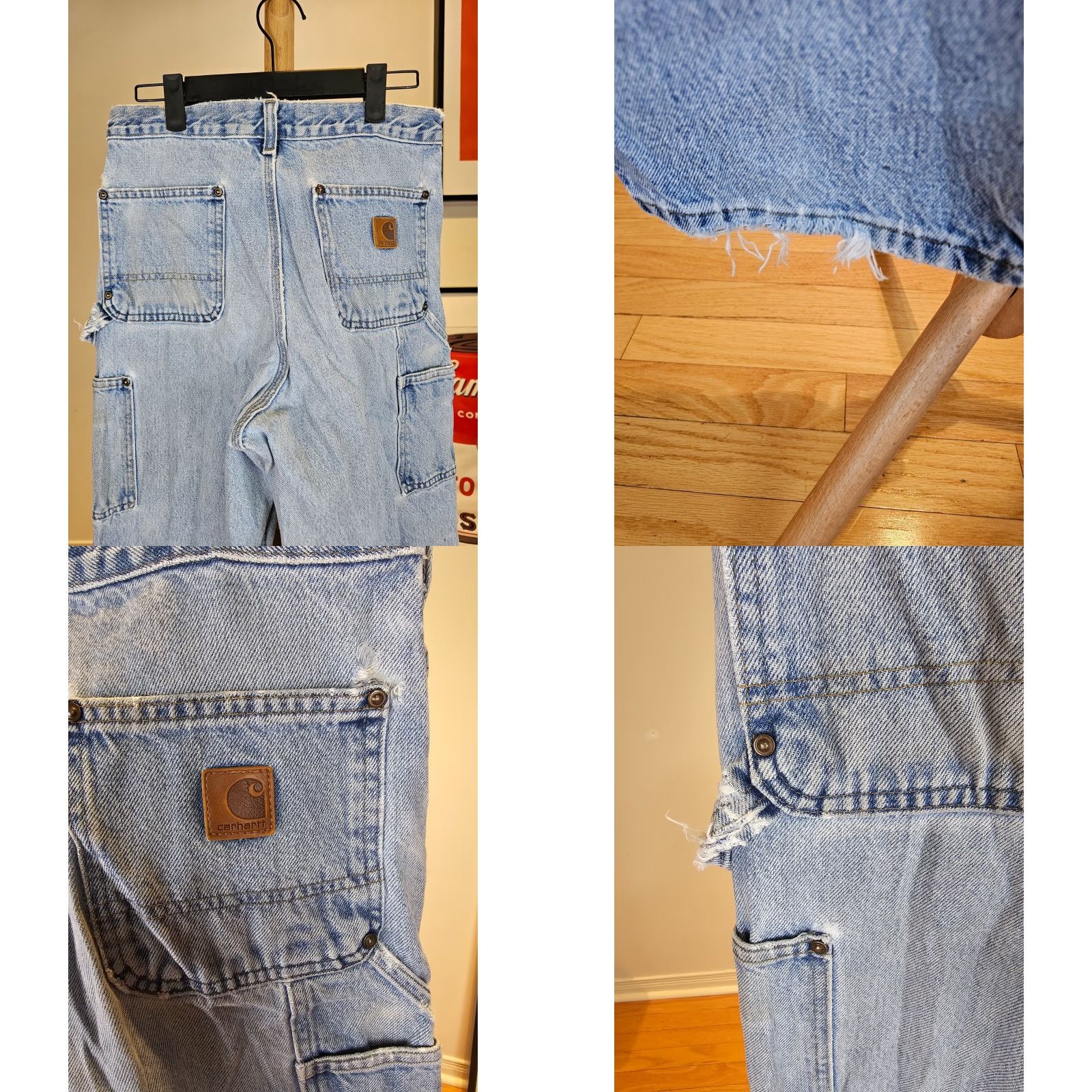 Carhartt VINTAGE Carhartt Denim Double Knee Work Jeans Pants Mens 30x30 Blue Carpenter Canvas 90s Jeans Mens Size US 30 / EU 46 - 9 Thumbnail