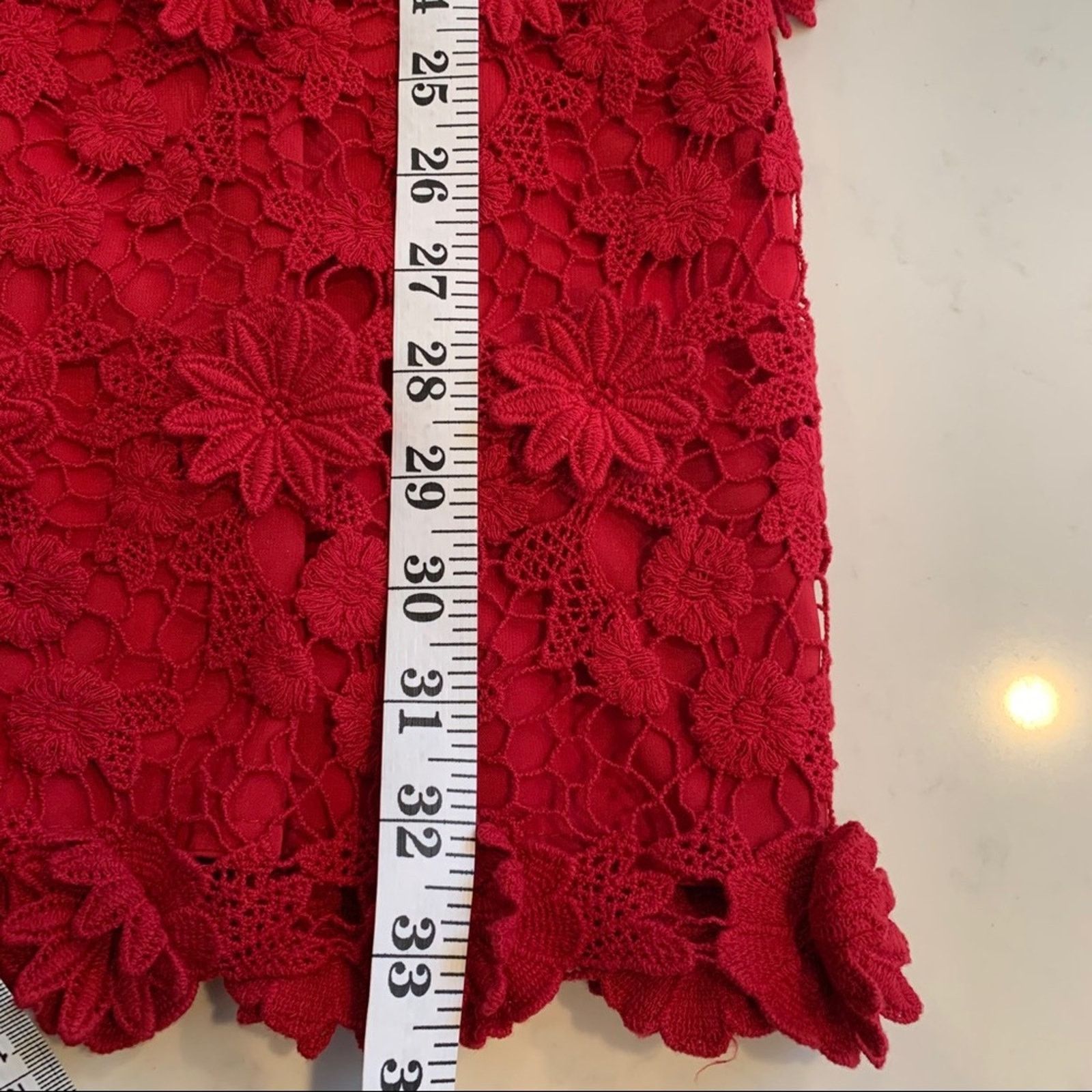 Anthropologie Anthropologie Thistlepearl red floral lace mini dress size 4 Size S / US 4 / IT 40 - 7 Thumbnail