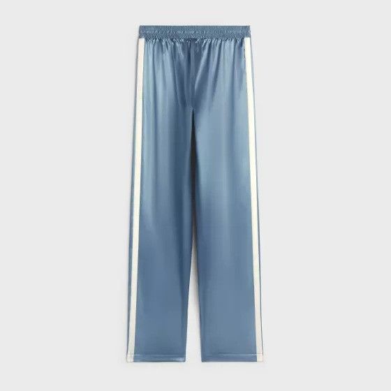 o1bcso1str0924 Athletic Pants In Liquid Satin in Blue Denim