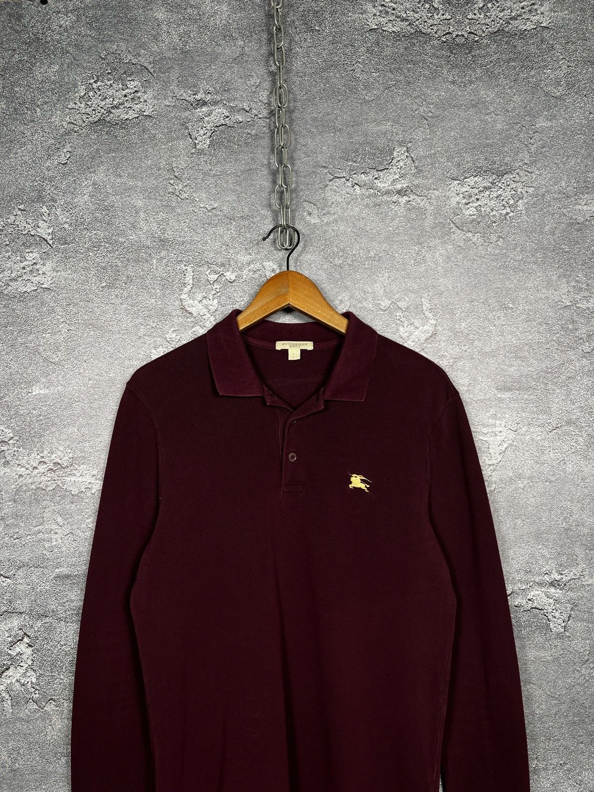 Burberry Vintage Burberry Long Sleeve Shirt With Metal Logo Size US S / EU 44-46 / 1 - 2 Thumbnail