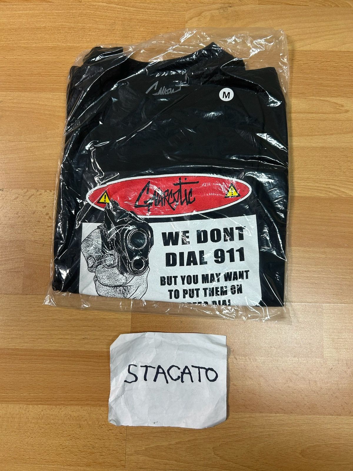 Gnarcotic × Rap Tees Gnarcotic Lil Gnar We Don’t Dial 911 Tee Black Size US M / EU 48-50 / 2 - 2 Thumbnail