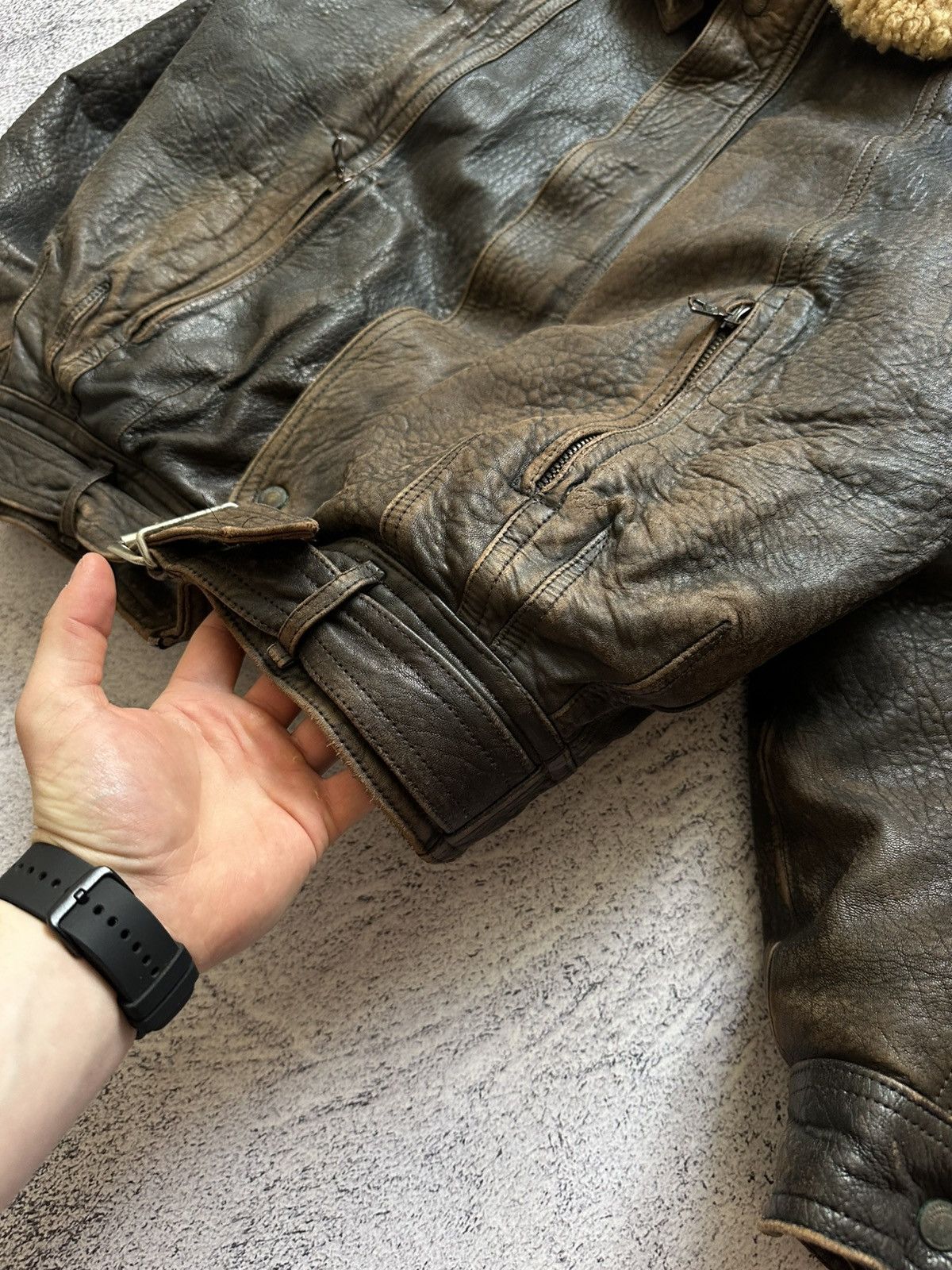 Archive Marithe+FRANCOIS GIRBAUD Leather Jacket Rare!