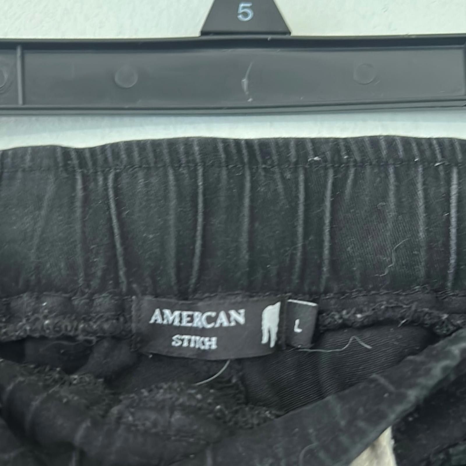 American Stitch American Stitch Black Joggers with Drawstring Size US 34 / EU 50 - 2 Thumbnail