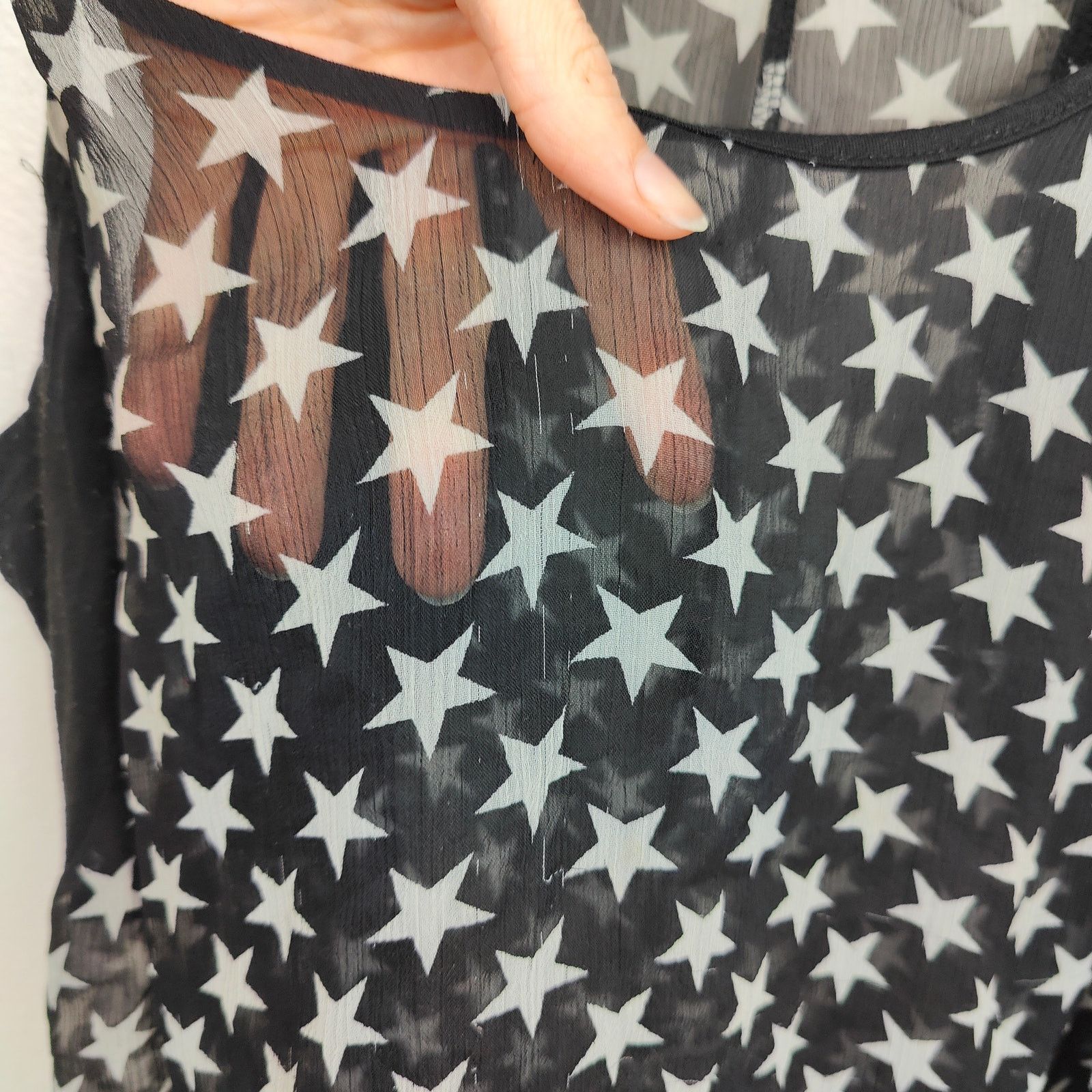 Other Vintage Y2K Royal Bones Sheer Tank Top Size XL Black White Size XL / US 12-14 / IT 48-50 - 5 Thumbnail