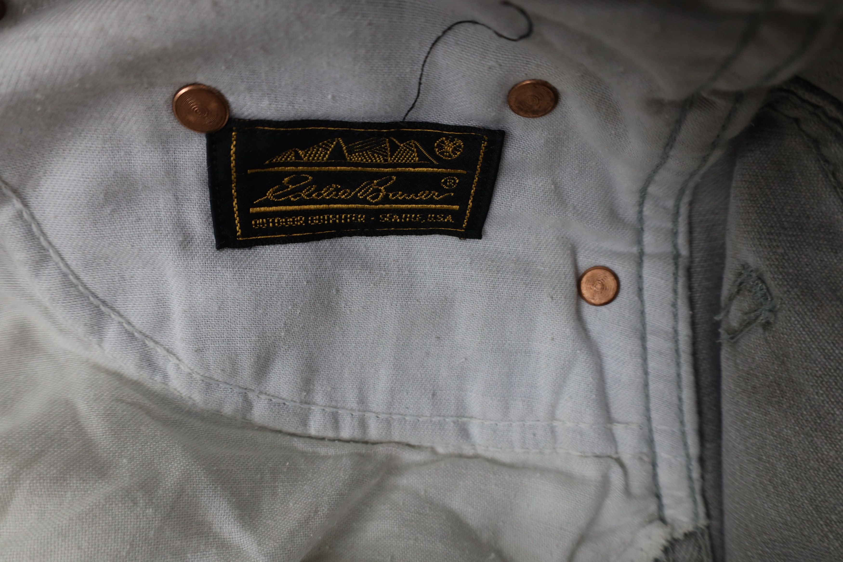 Eddie Bauer × Vintage Vintage 90s Eddie Bauer Leg Denim Jeans Gray Cotton USA Size US 32 / EU 48 - 8 Thumbnail