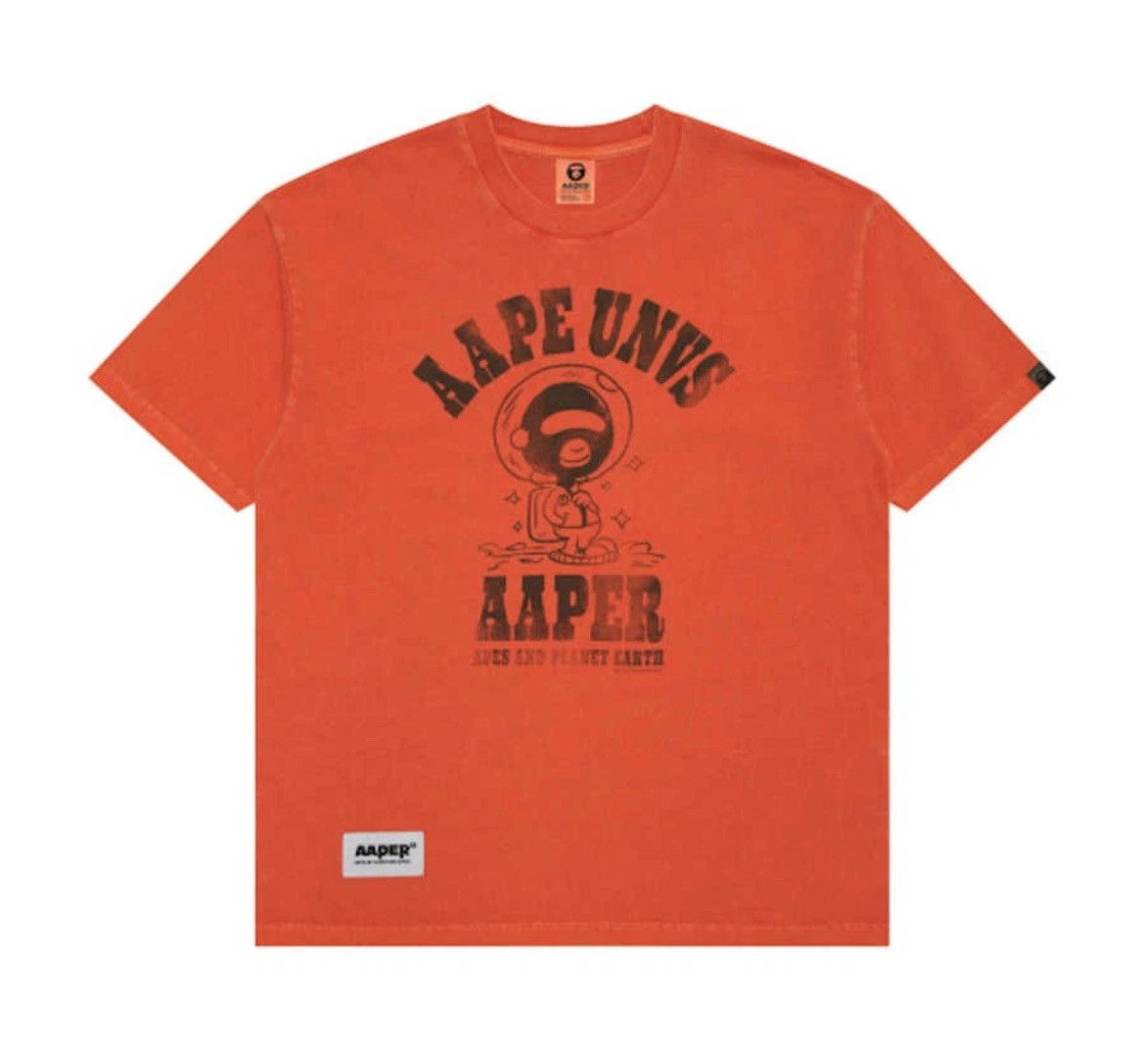 Aape AAPE Orange Astronaut Tee Size US S / EU 44-46 / 1 - 1 Thumbnail