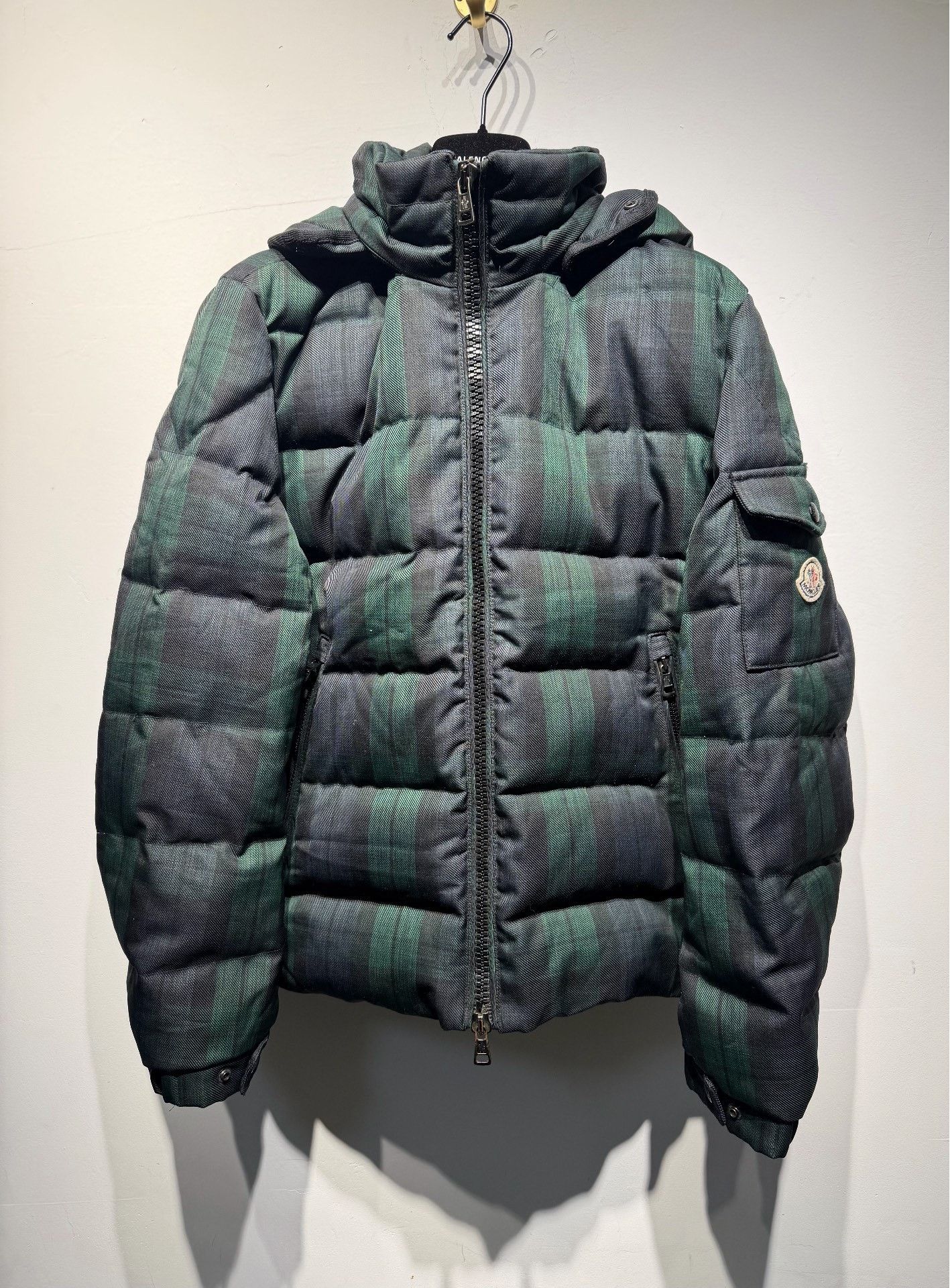 Moncler Moncler Down Plaid Green Heavy Coat 2 Men Size US XS / EU 42 / 0 - 1 Thumbnail