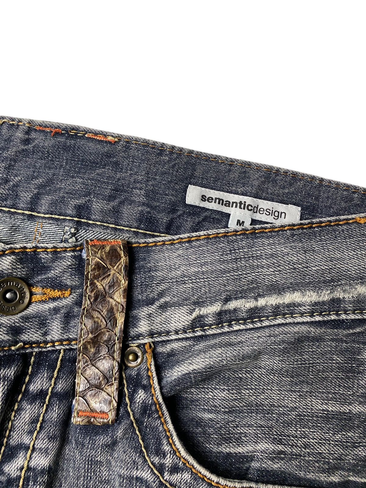 If Six Was Nine 2000's Semantic Design Flared Snakeskin Spiral Jeans Size US 28 / EU 44 - 10 Thumbnail