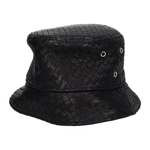 Bottega Veneta ob1o1e0324 Size: S / Leather Hat / Cap in Black Size ONE SIZE - 1 Thumbnail