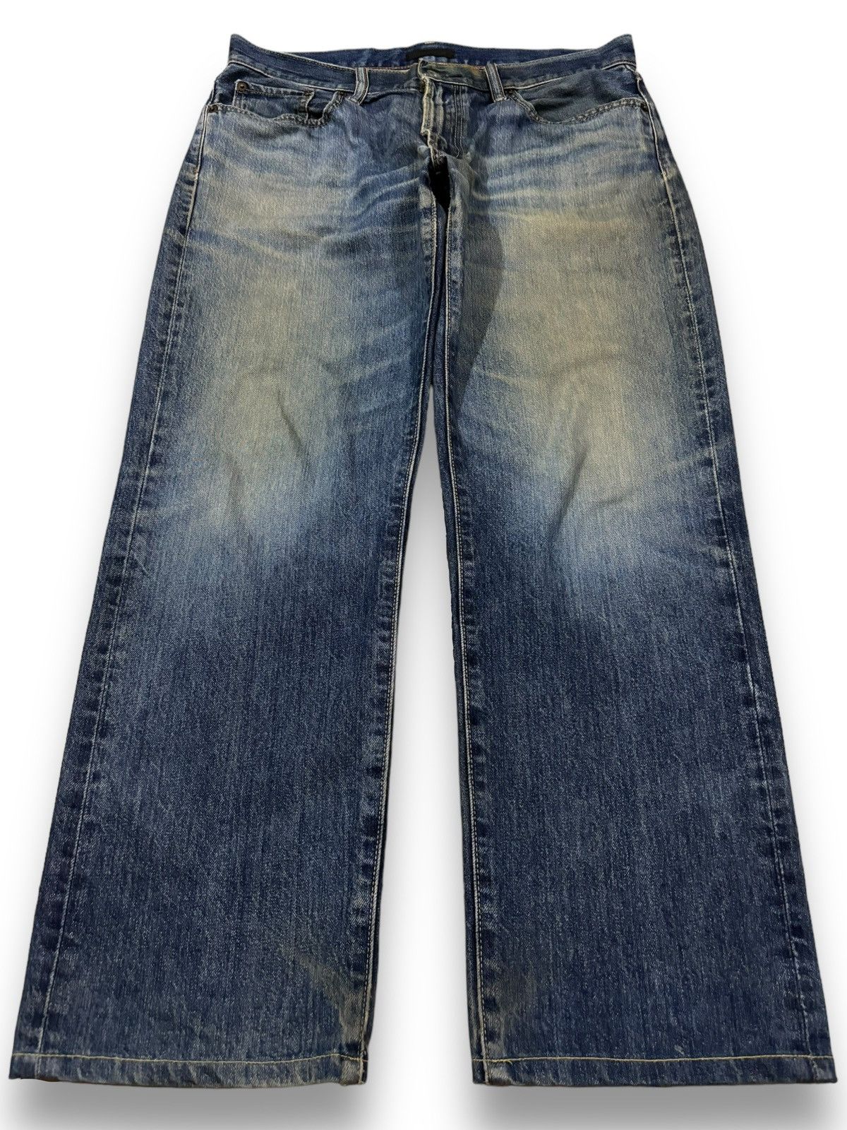 Jun Takahashi Vintage Y2K Uniqlo Dirt Mud Wash Loose Fit Jeans Size US 34 / EU 50 - 1 Thumbnail