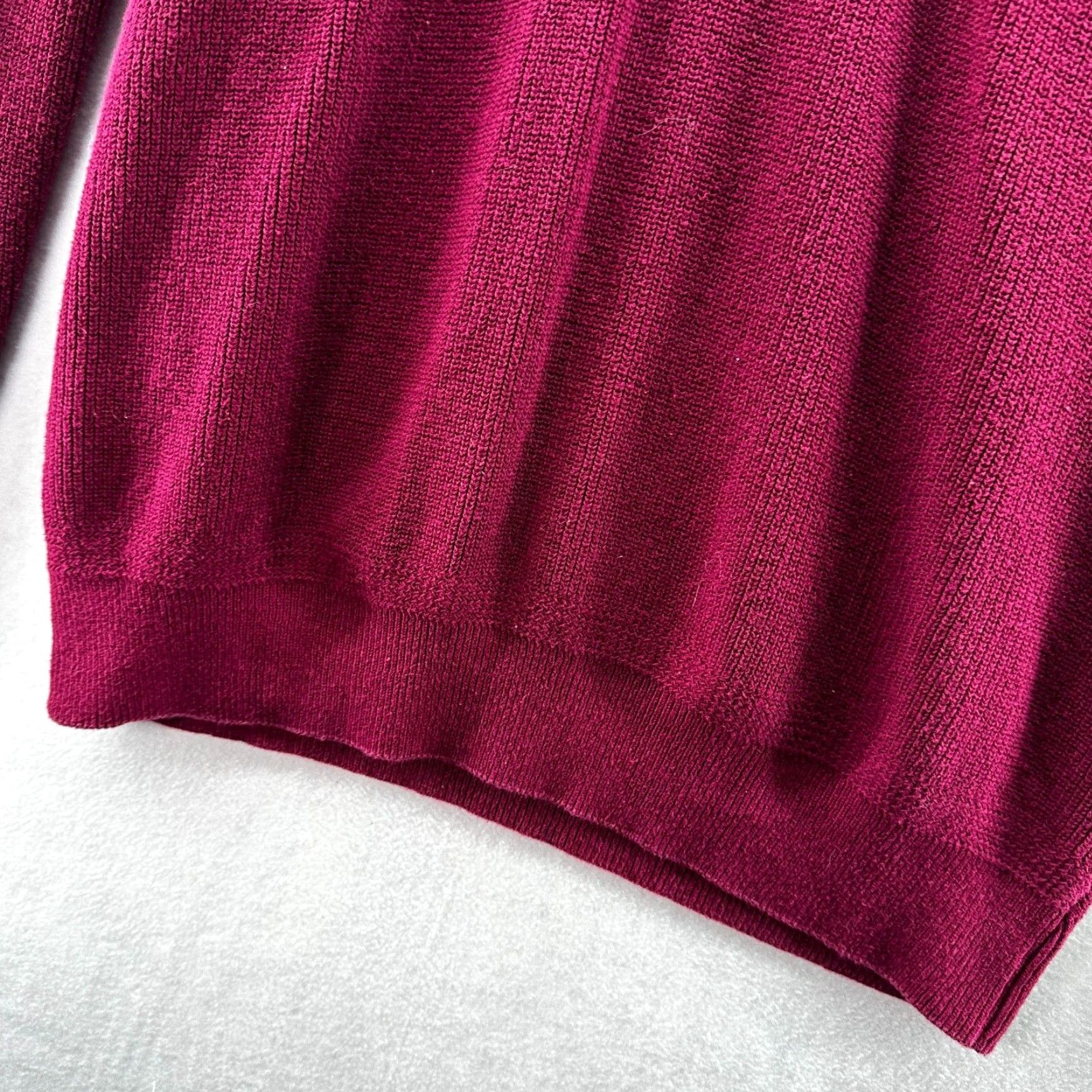 Vintage VINTAGE L.L. Bean Sweater Pullover Knit Crew Neck Long Sleeve 2XL Maroon Red Button Cotton Wool USA Mens Size US XXL / EU 58 / 5 - 6 Thumbnail
