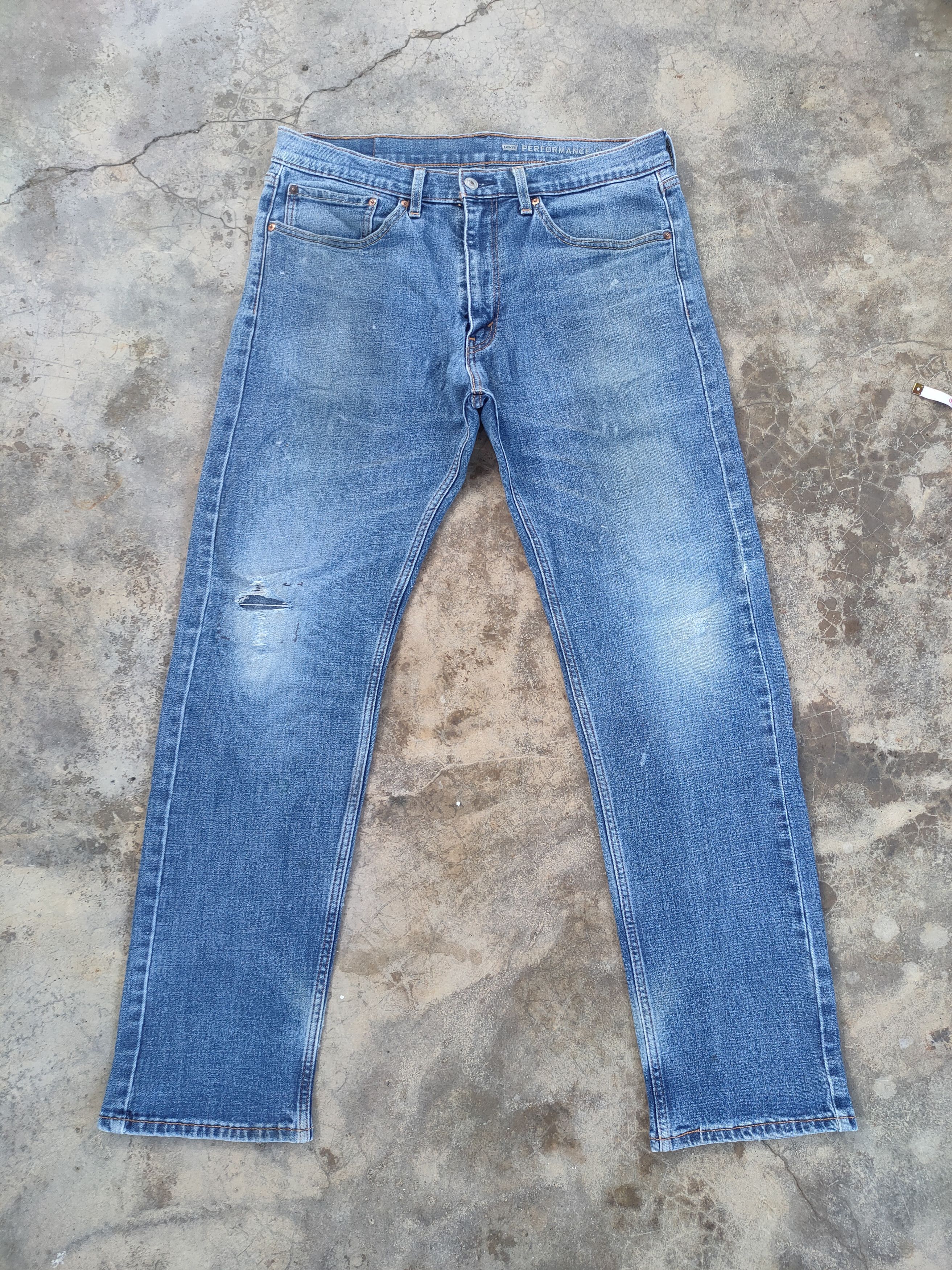 Jean × Levi's LEVI'S 505 DISTRESSED FADED JEANS PANTS Size US 34 / EU 50 - 1 Thumbnail