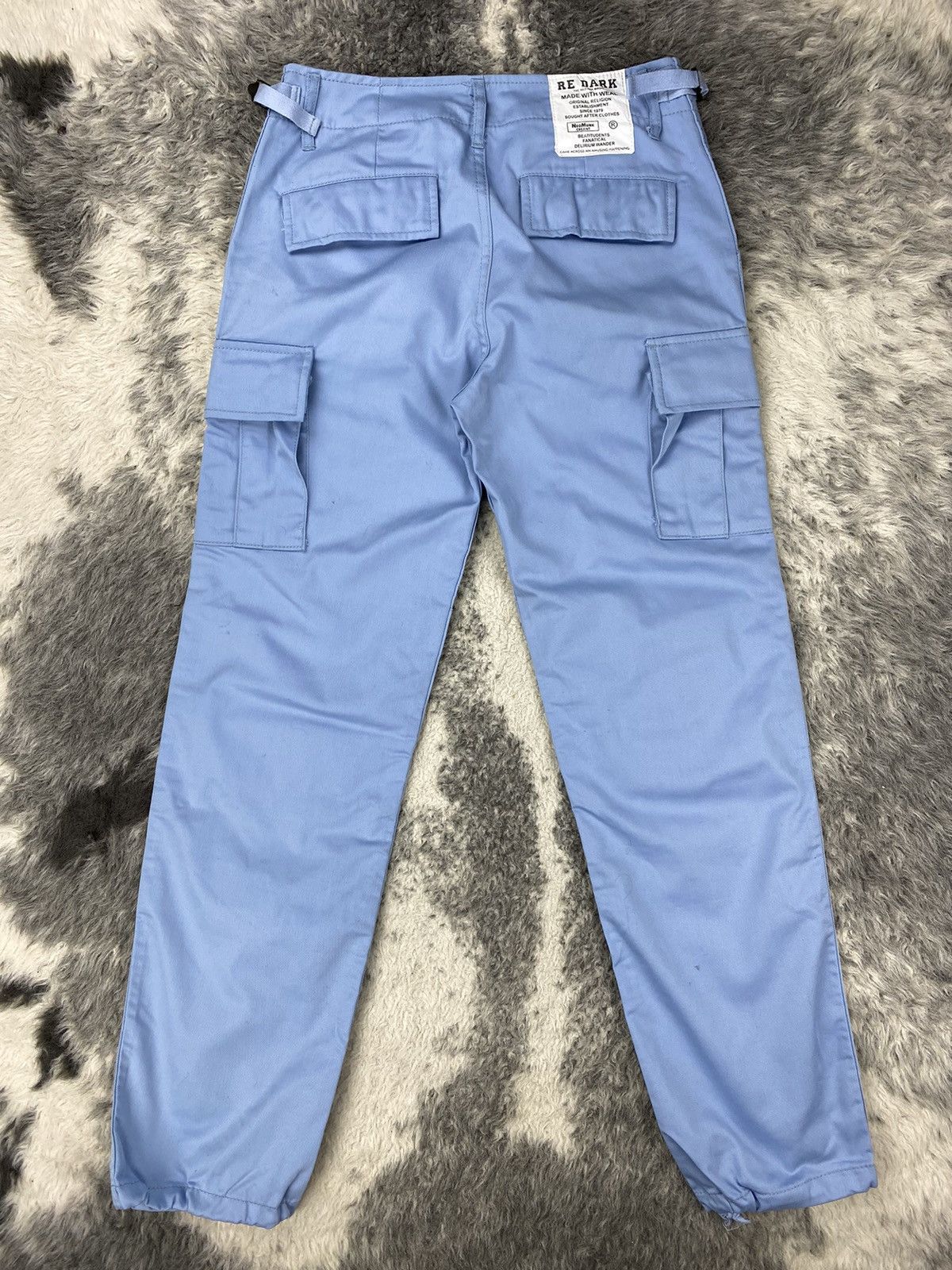 If Six Was Nine × Japanese Brand 🌟ACT CHIVE LURE🌟Spell Out RARE Color Baby Blue Cargo Pant Size US 29 - 2 Thumbnail