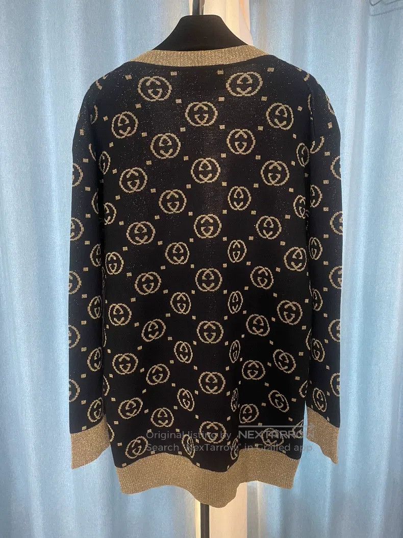 Gucci Gucci Black and gold knitted cardigan coat Size XS / US 0-2 / IT 36-38 - 2 Thumbnail