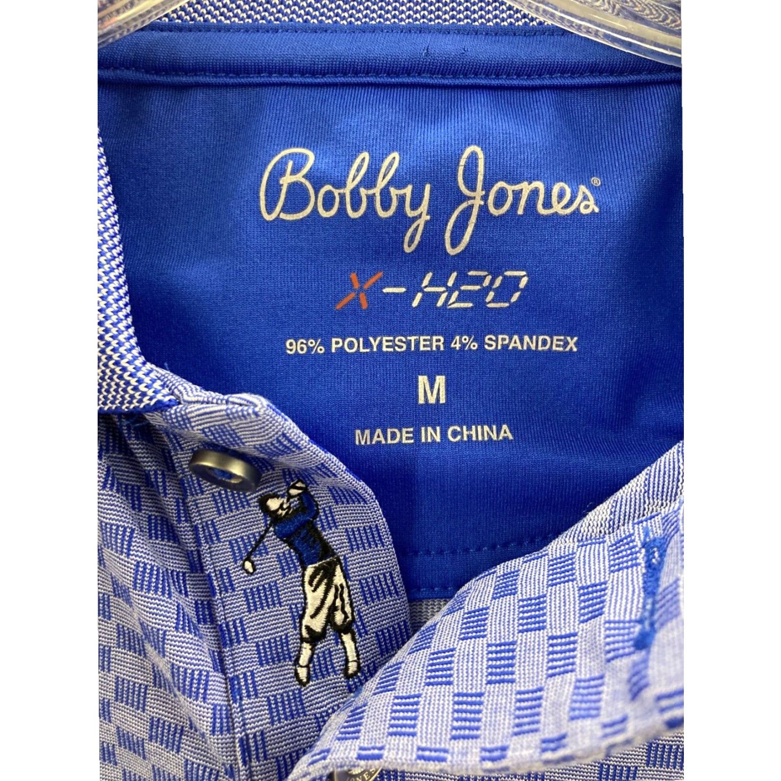 Vintage Bobby Jones Mens Blue Striped Short Sleeve Polo Shirt Medium Cotton Blend Golf Size US M / EU 48-50 / 2 - 2 Thumbnail