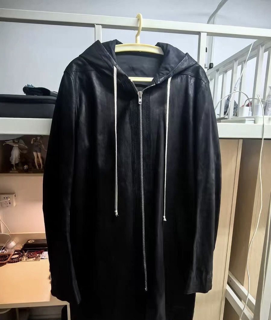 Rick Owens Rick Owens RO leather hooded zip-up jacket Size US L / EU 52-54 / 3 - 1 Thumbnail