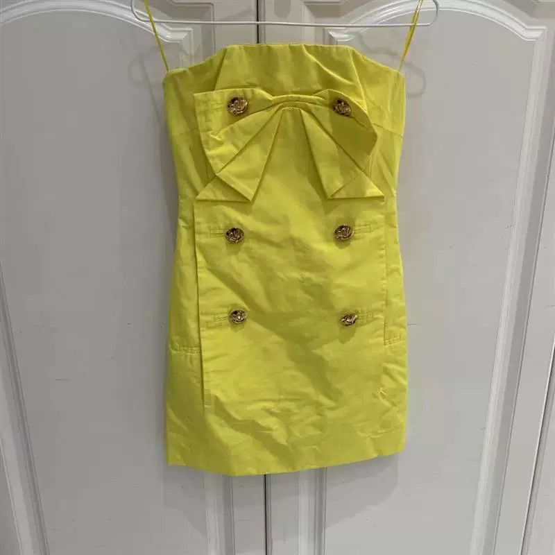 Louis Vuitton LV Yellow Strapless Dress Size XXS / US 00 / IT 34 - 1 Preview