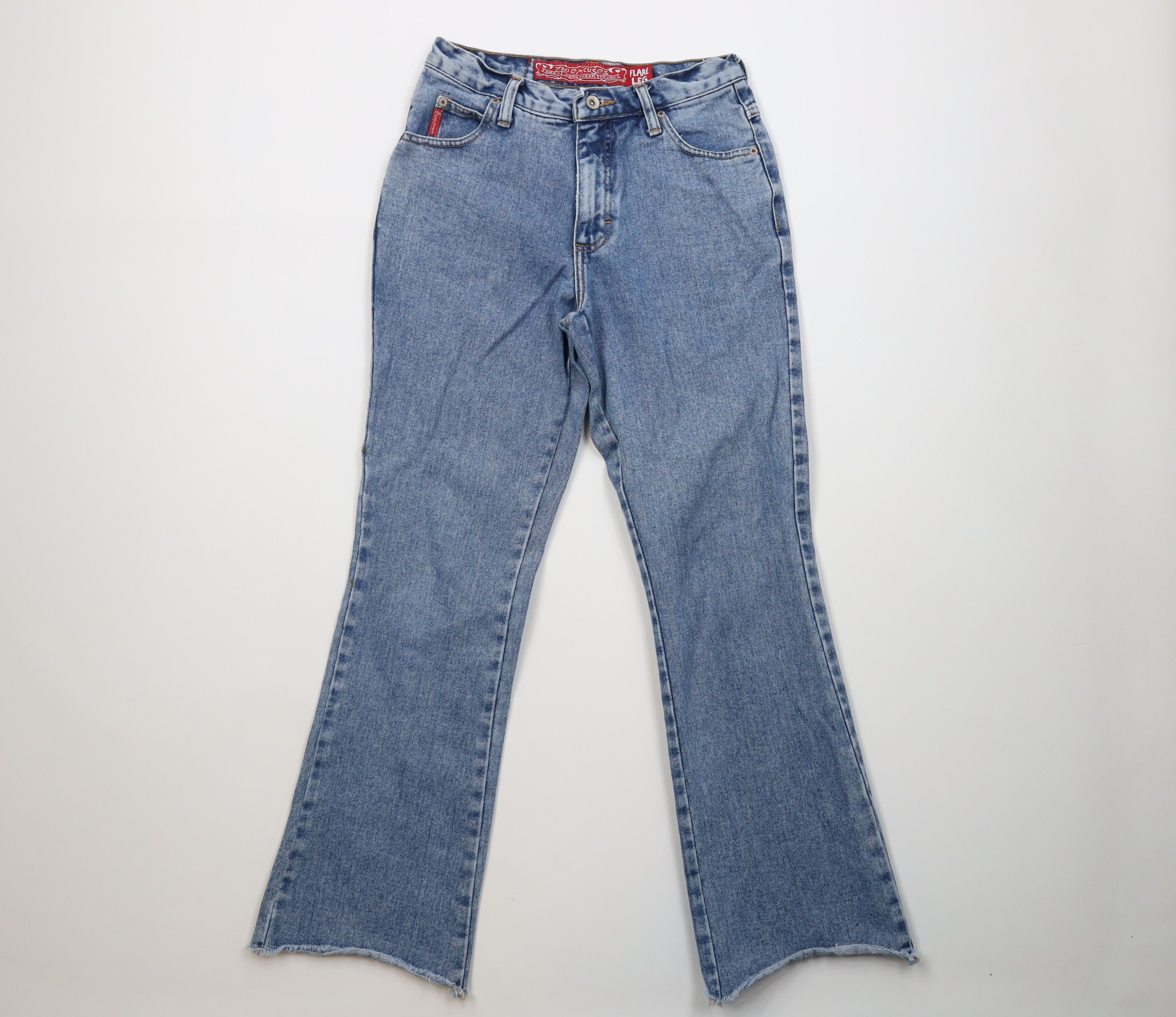 Vintage Vintage 90s Y2K Streetwear Babydoll Flared Denim Jeans Size 30" / US 8 / IT 44 - 1 Thumbnail