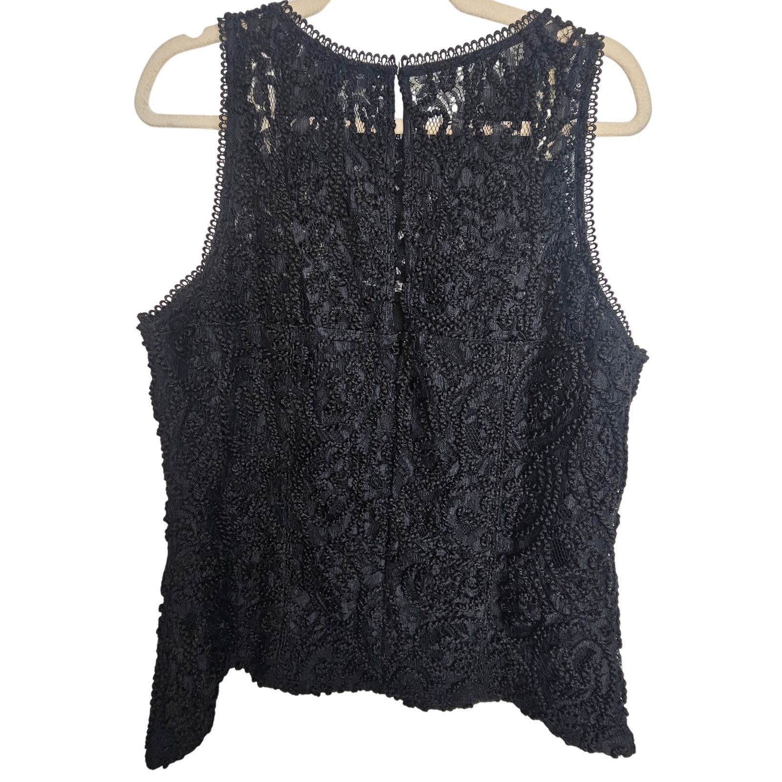 White House Black Market White House Black Market Womens Chunky Lace Top Whimsigth Size XXL / US 16-18 / IT 52-54 - 9 Thumbnail