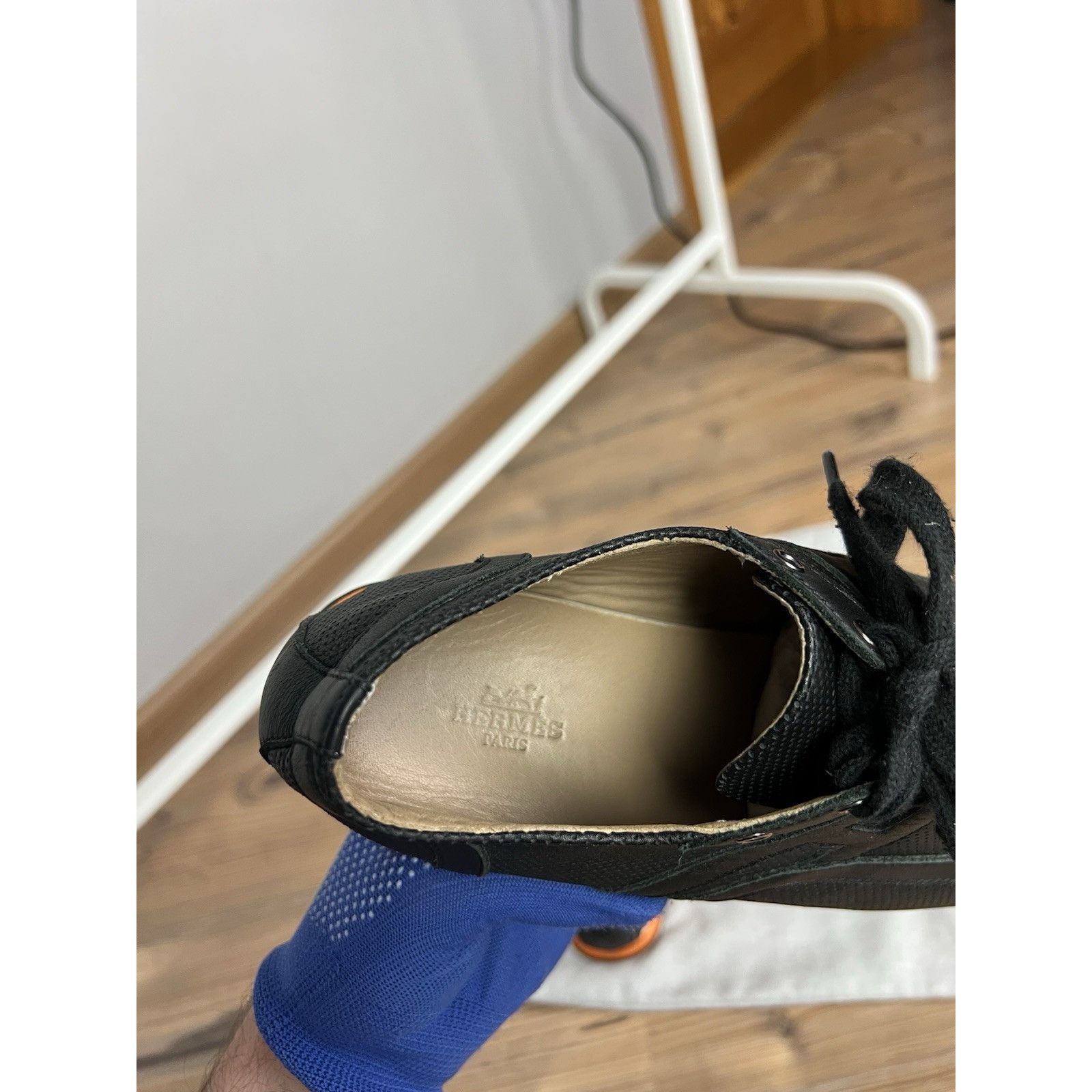 Hermes Hermès Kool Authentic Black Perforated Leather Sneakers Size Size US 9 / EU 42 - 11 Thumbnail
