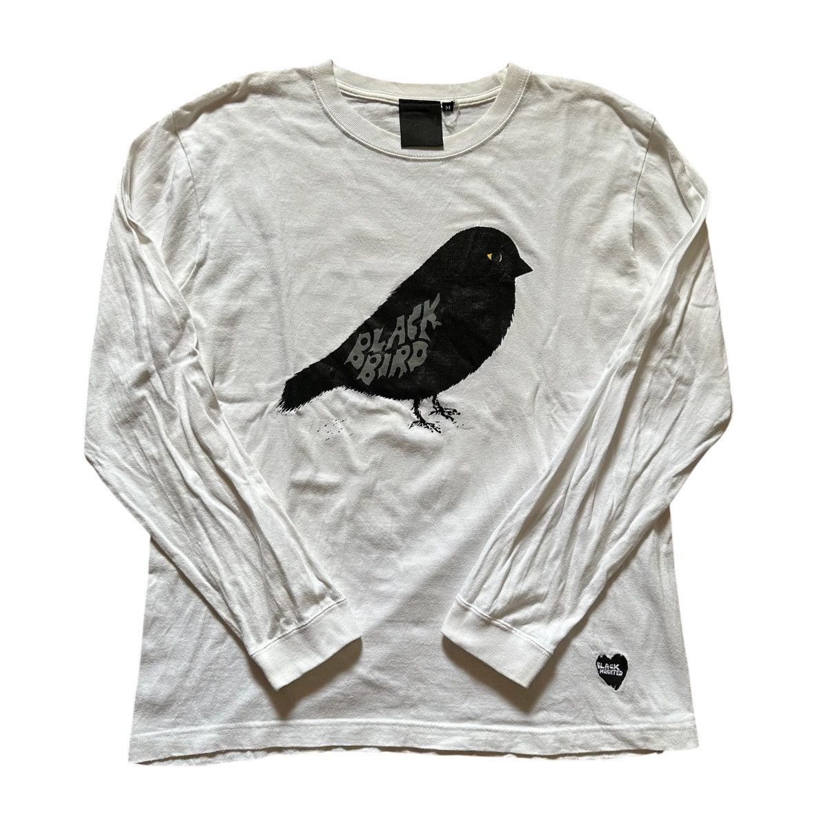 Japanese Brand × Vintage Beams Japan Black Hearted Black Bird Longsleeves Size US M / EU 48-50 / 2 - 1 Thumbnail