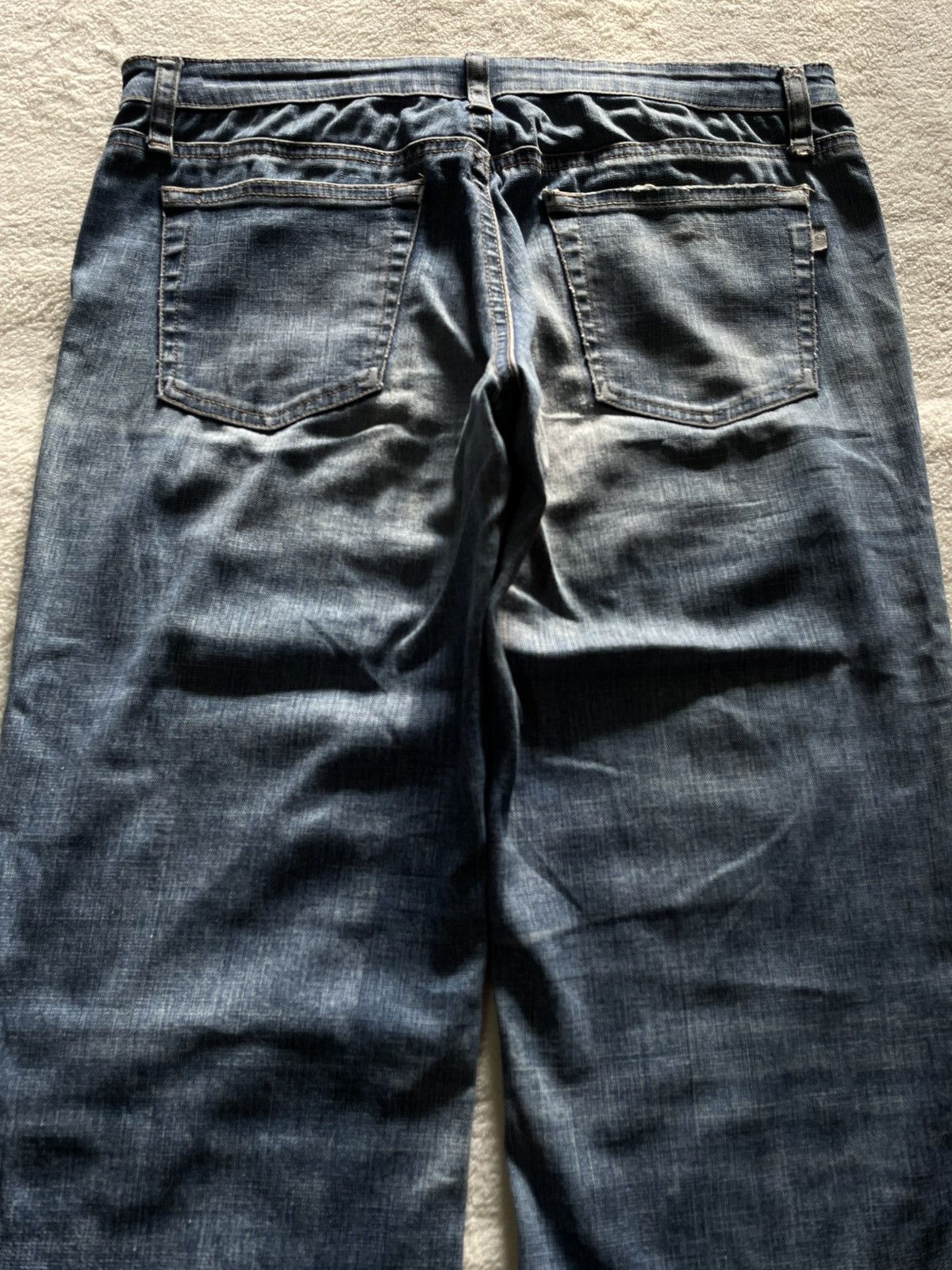 Japanese Brand Vintage Sweet Camel Boot Cut Faded Mudwash Dark Blue Jeans Size 30" / US 8 / IT 44 - 12 Thumbnail