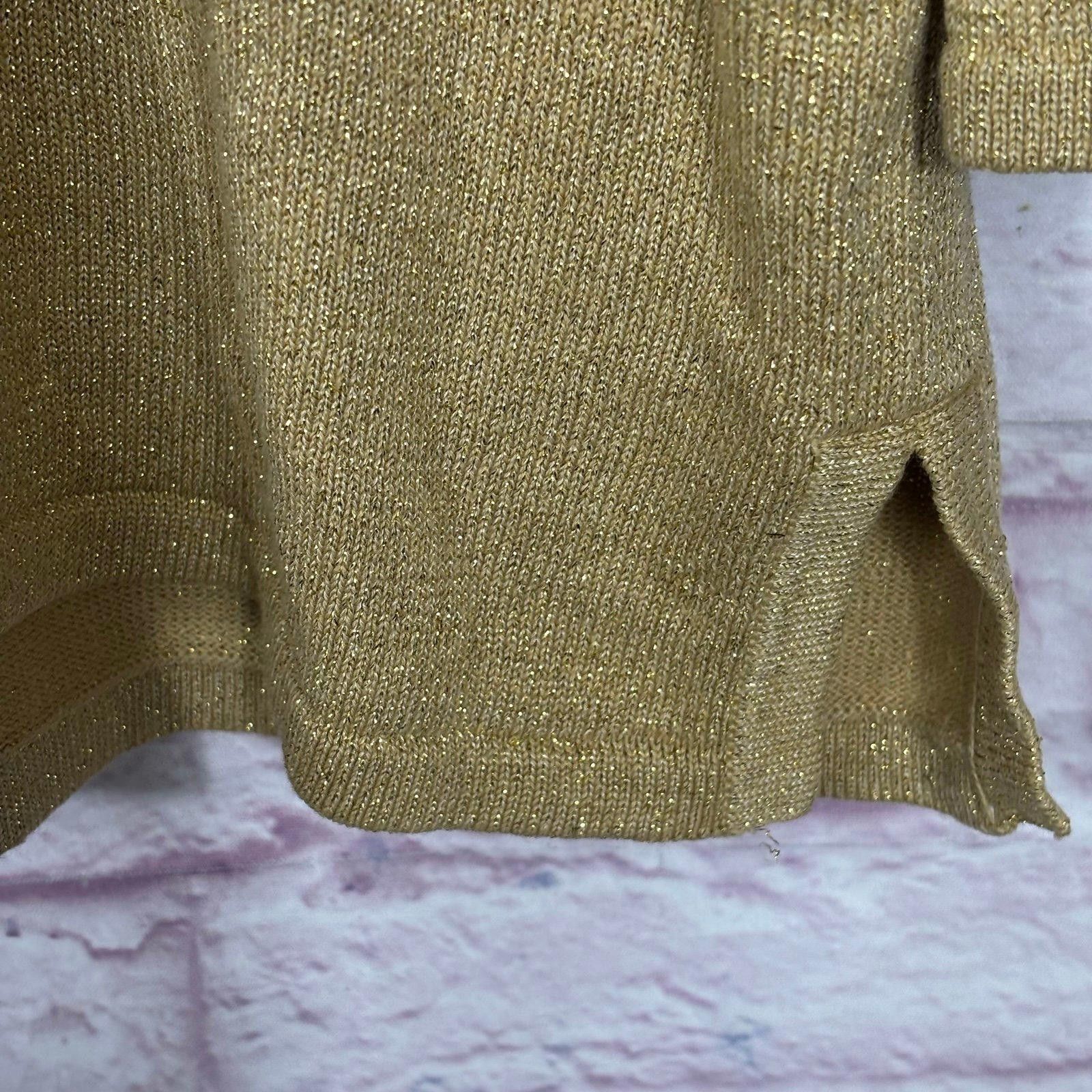 Other Laura Scott Women's Gold Shimmer Sweater - Size 1X Size XL / US 12-14 / IT 48-50 - 5 Thumbnail