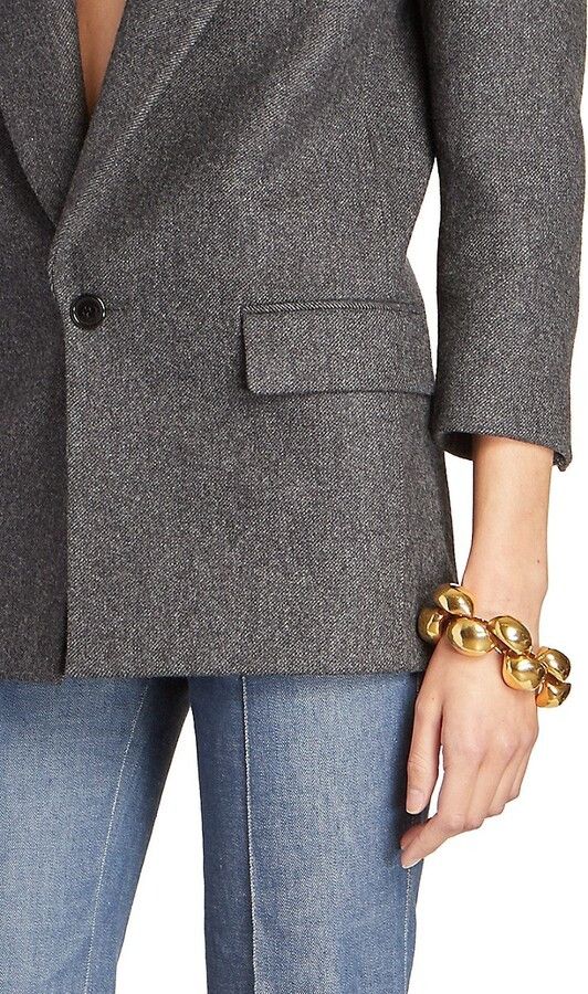 Saint Laurent Paris o1b1hav111124 Size: OS / Atomic Bracelet Metal in Golden Size ONE SIZE - 3 Thumbnail