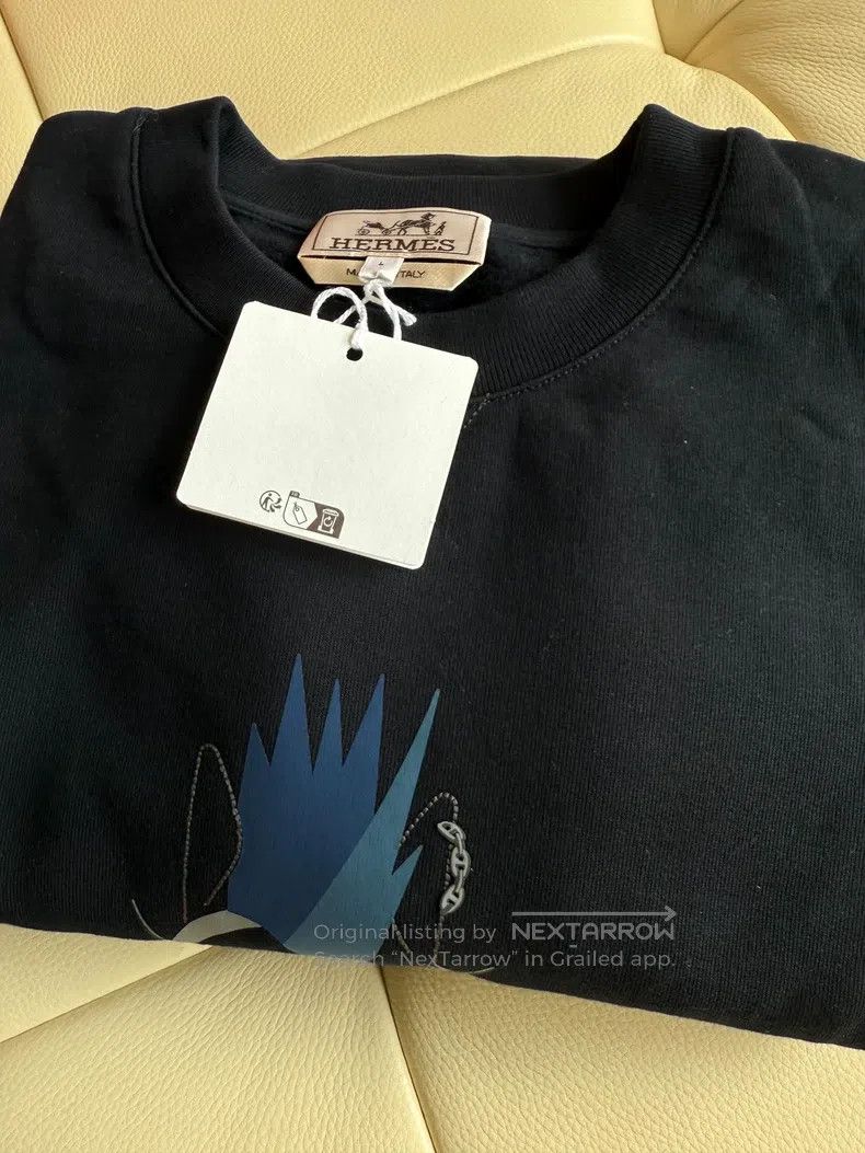 Hermes Hermes Men's Fleece-Lined Pullover Long-Sleeve Black Hoodi Size US L / EU 52-54 / 3 - 8 Thumbnail