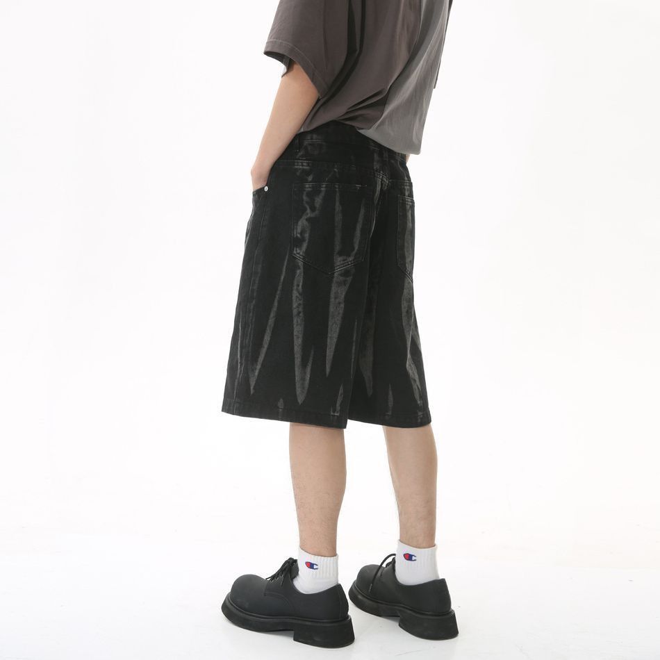Japanese Brand Retro loose dyed denim shorts Size US 32 / EU 48 - 4 Thumbnail