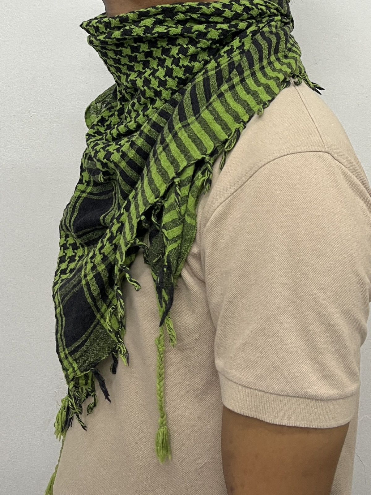 If Six Was Nine Green Keffiyeh Scarf Raf Simons Undercover Junya Style Size ONE SIZE - 11 Thumbnail