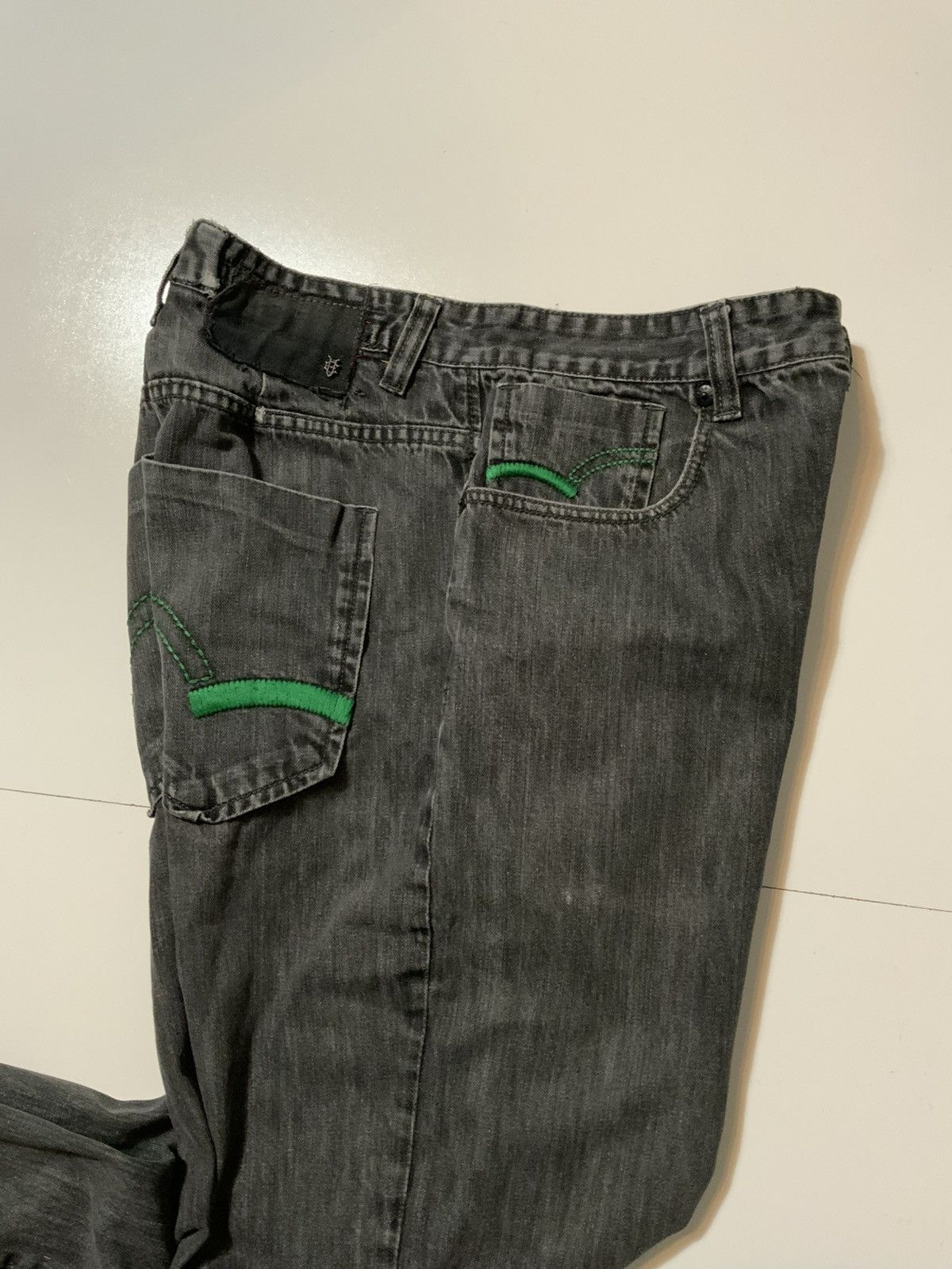 Ecko Unltd. × Vintage Vintage Y2K Marc Ecko Black Baggy Loose Pocket Denim Jeans Size US 34 / EU 50 - 5 Thumbnail