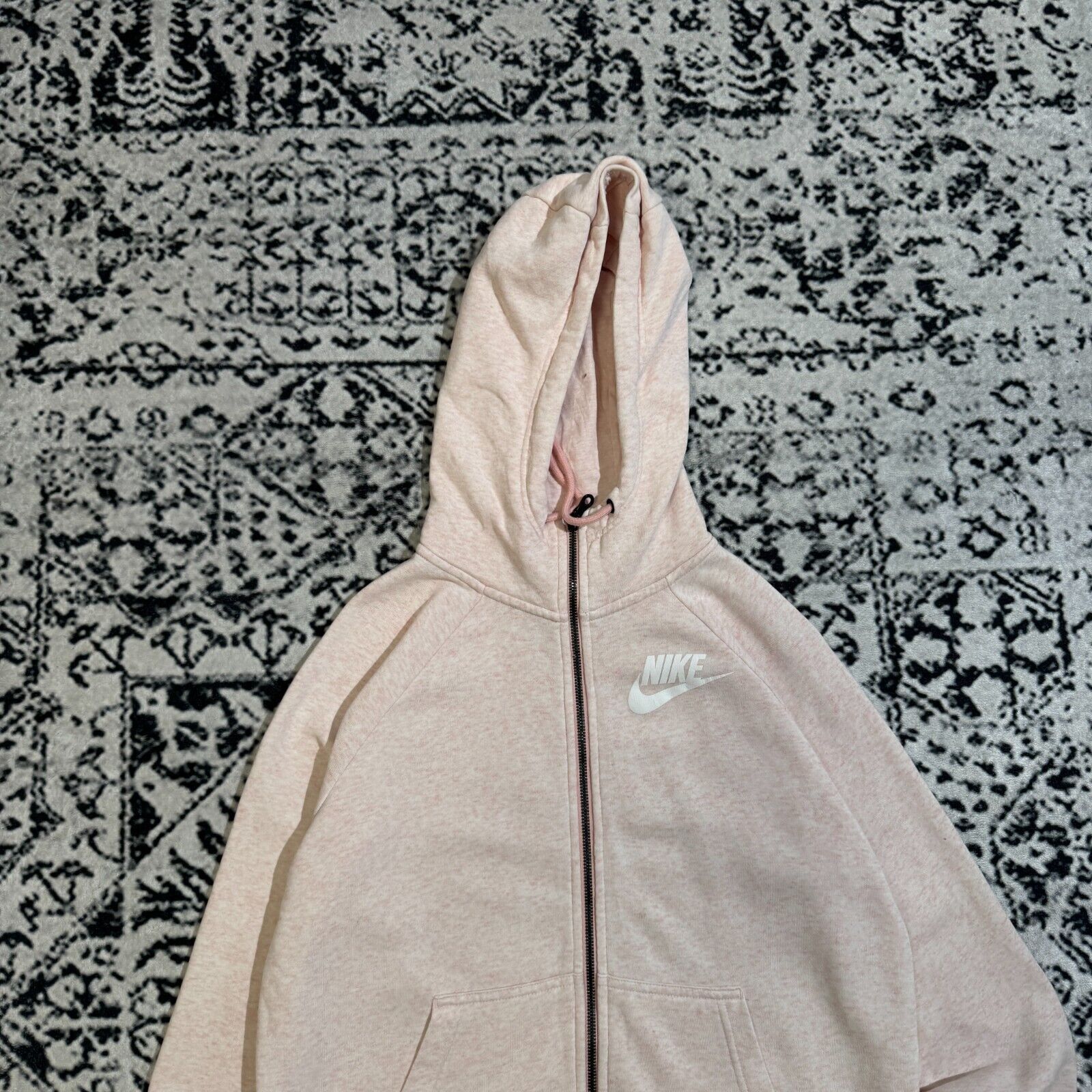 Nike × Vintage Vintage Nike Women's Pink Cotton Zip Hoodie Size S Tech Size US S / EU 44-46 / 1 - 6 Thumbnail
