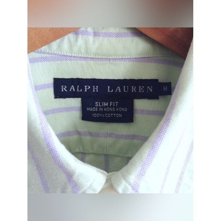 Ralph Lauren Vintage Ralph Lauren Blue Label Slim Fit Oxford Shirt Stripe Size M / US 6-8 / IT 42-44 - 7 Thumbnail
