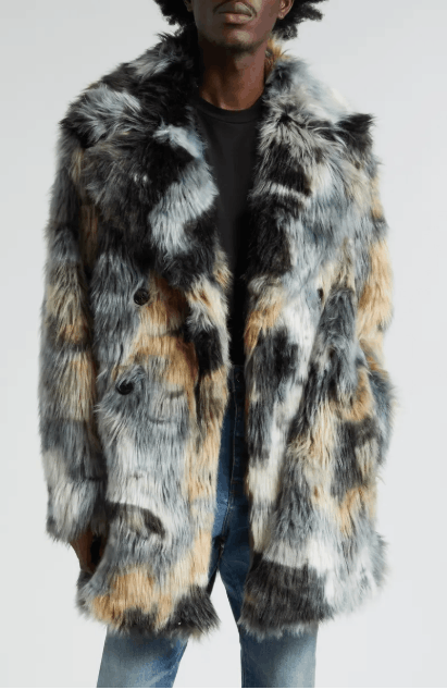 Amiri AW23 Tie Dye Faux Fur Peacoat Size US S / EU 44-46 / 1 - 1 Thumbnail