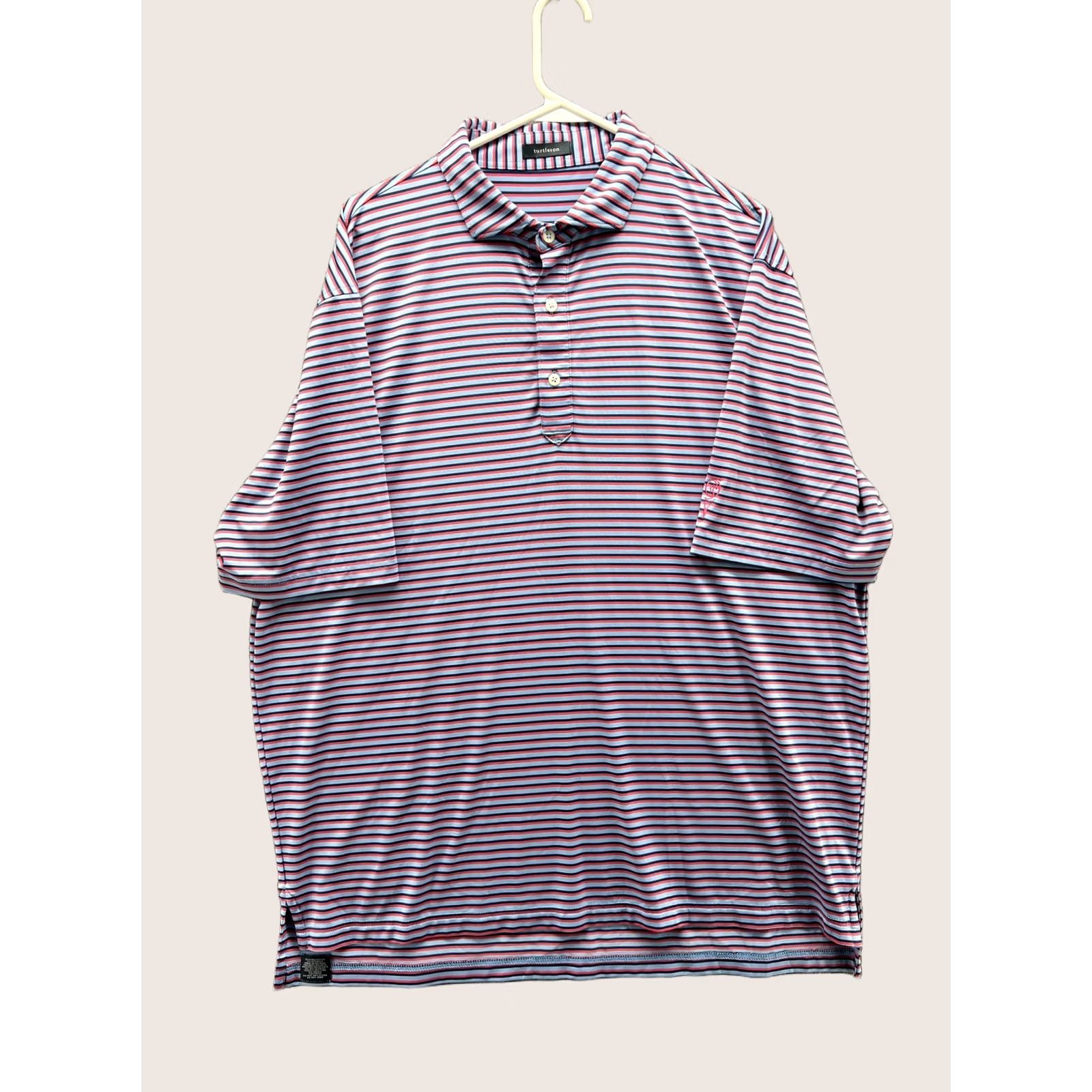 Vintage Turtleson Polo Shirt Mens XL Blue Stripe Golf Lightweight Short Sleeve Casual Size US XL / EU 56 / 4 - 1 Thumbnail