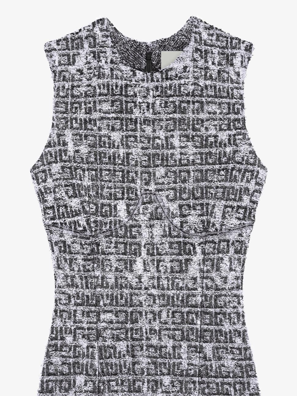 Givenchy o1w1db10325 Knit Short Chain Dress in Black/White Size S / US 4 / IT 40 - 5 Thumbnail