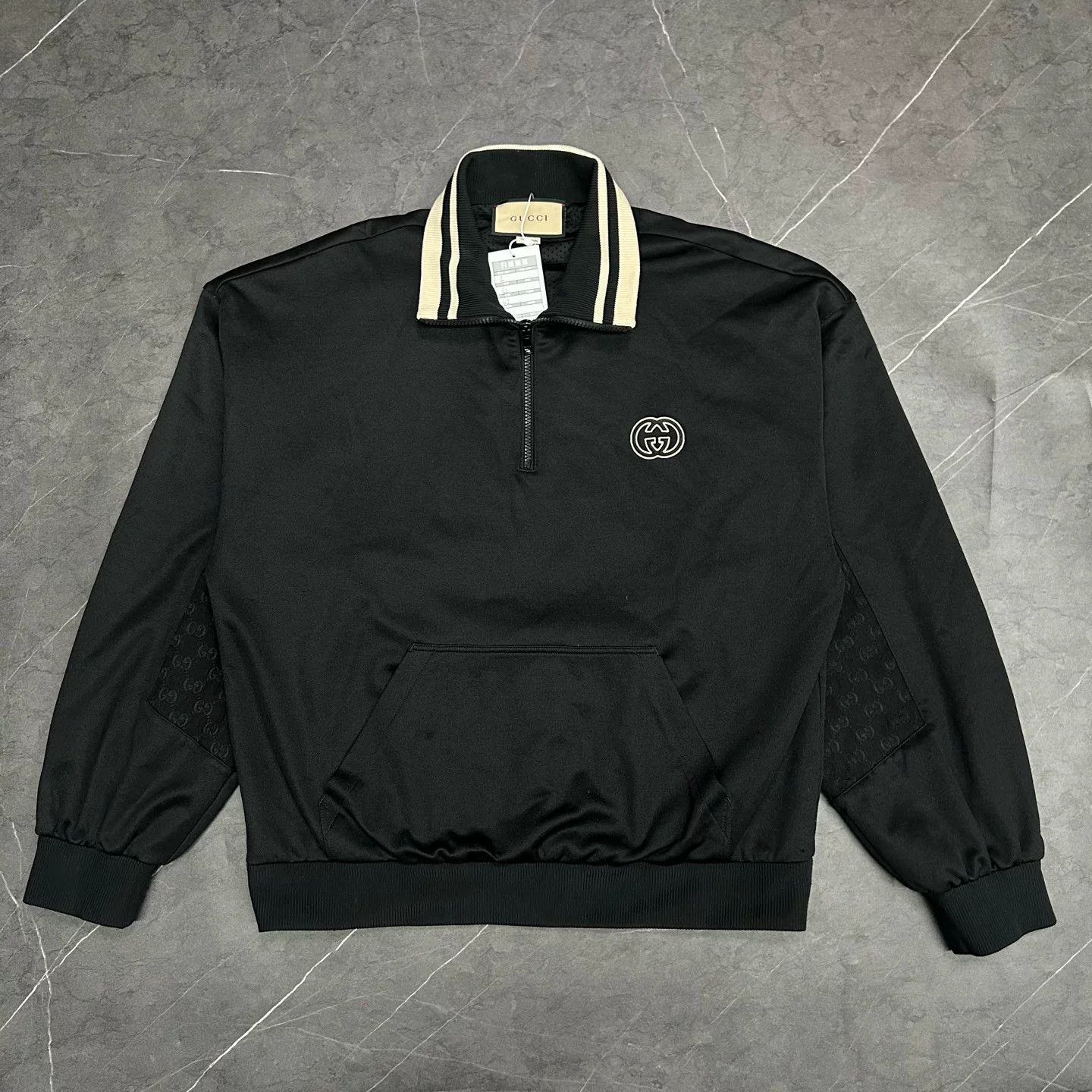 Gucci Gucci 24 Chest Logo Half-Zip Jacket Size US L / EU 52-54 / 3 - 1 Thumbnail