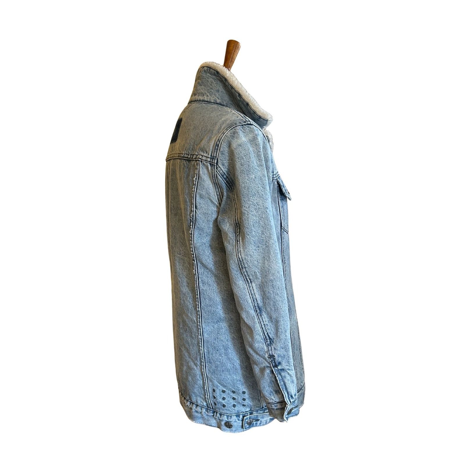 Ksubi Ksubi x Barneys New York Denim Sherpa Lined Jacket Size XS / US 0-2 / IT 36-38 - 3 Thumbnail
