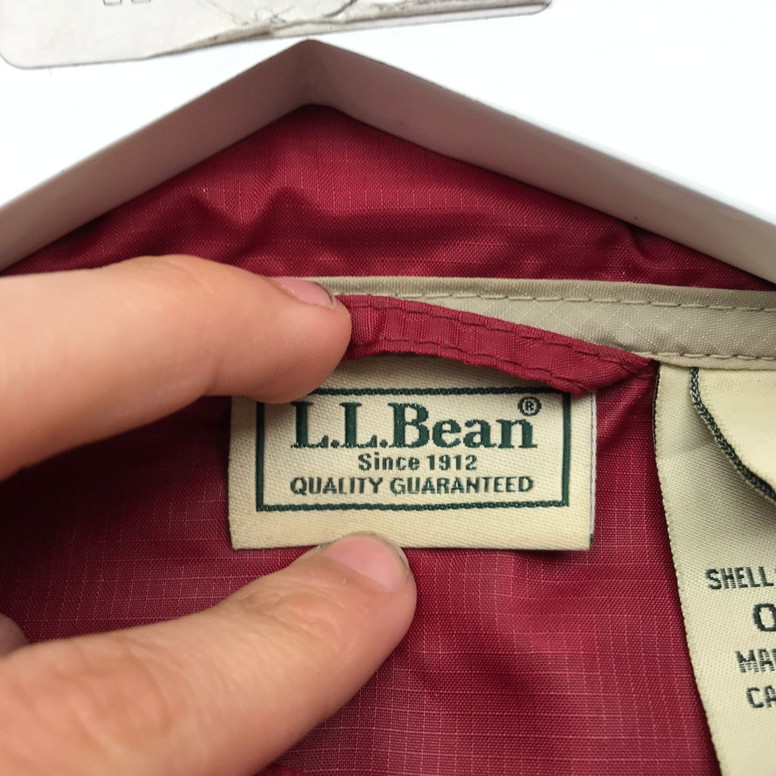 L.L. Bean LL Bean Lined Windbreaker Nylon Jacket Hoodie Mens M Red Size US M / EU 48-50 / 2 - 7 Thumbnail