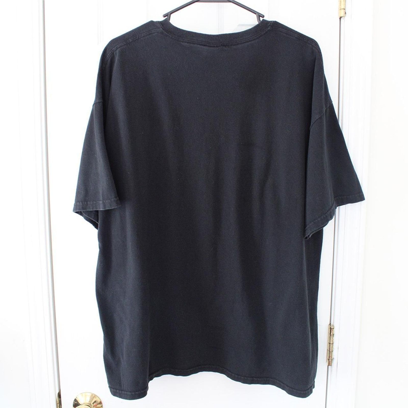 Vintage Y2K 2000's Black Skull and American Flag Graphic Tee Size US XL / EU 56 / 4 - 4 Thumbnail