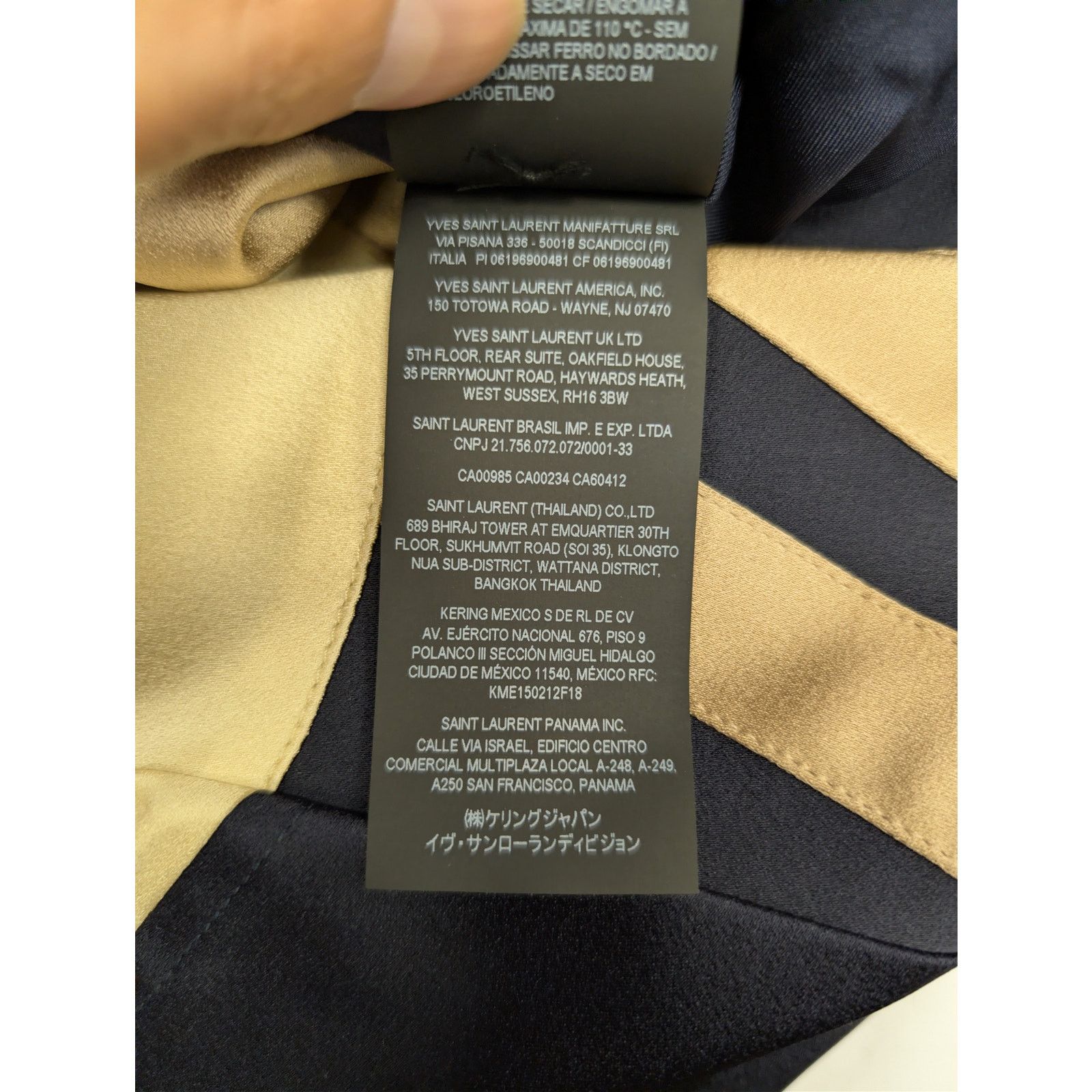 Saint Laurent Paris o1rshd1 Teddy Tricolore Satin Crepe Jacket in Beige Size US L / EU 52-54 / 3 - 20 Thumbnail